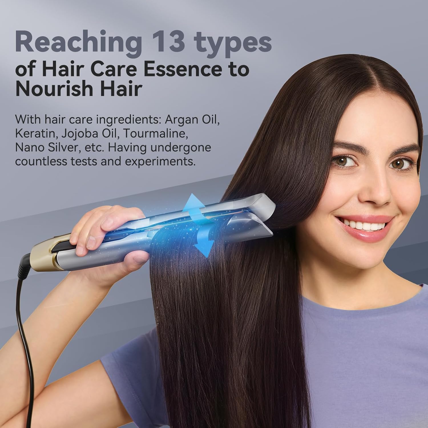 Quico Professional Ceramic Plate Hair Straightener Flat Iron 1.75 Inch Wide Fast Heating Auto Off Includes Glove Clip - Image 5