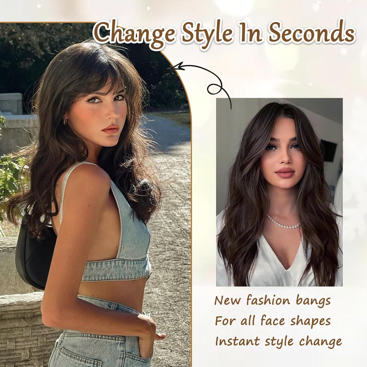 Dark Brown 100% Real Human Hair Clip-in Topper Extensions 360° 3D Coverage - Image 4