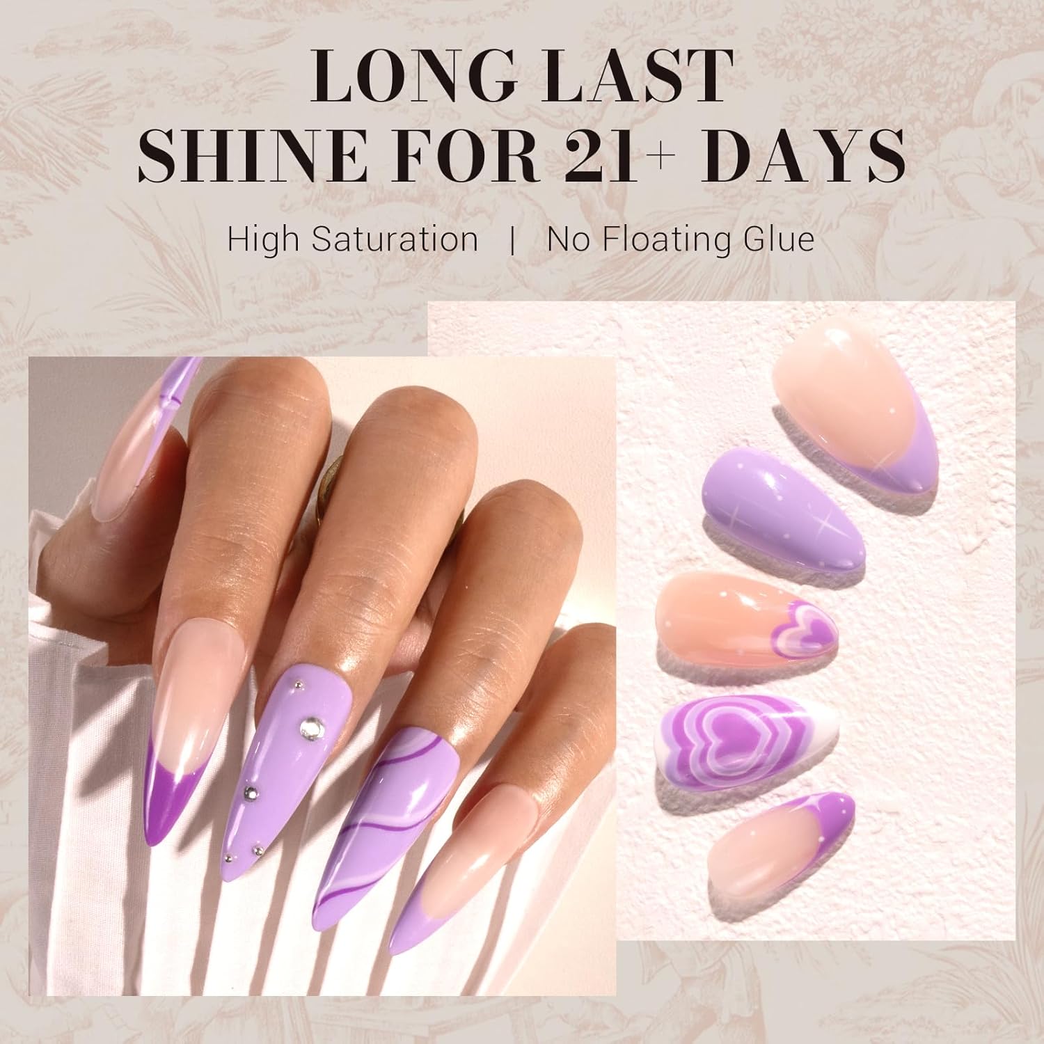 MelodySusie 15ML Soak Off Gel Nail Polish Lavender Purple UV LED Curing - Image 4