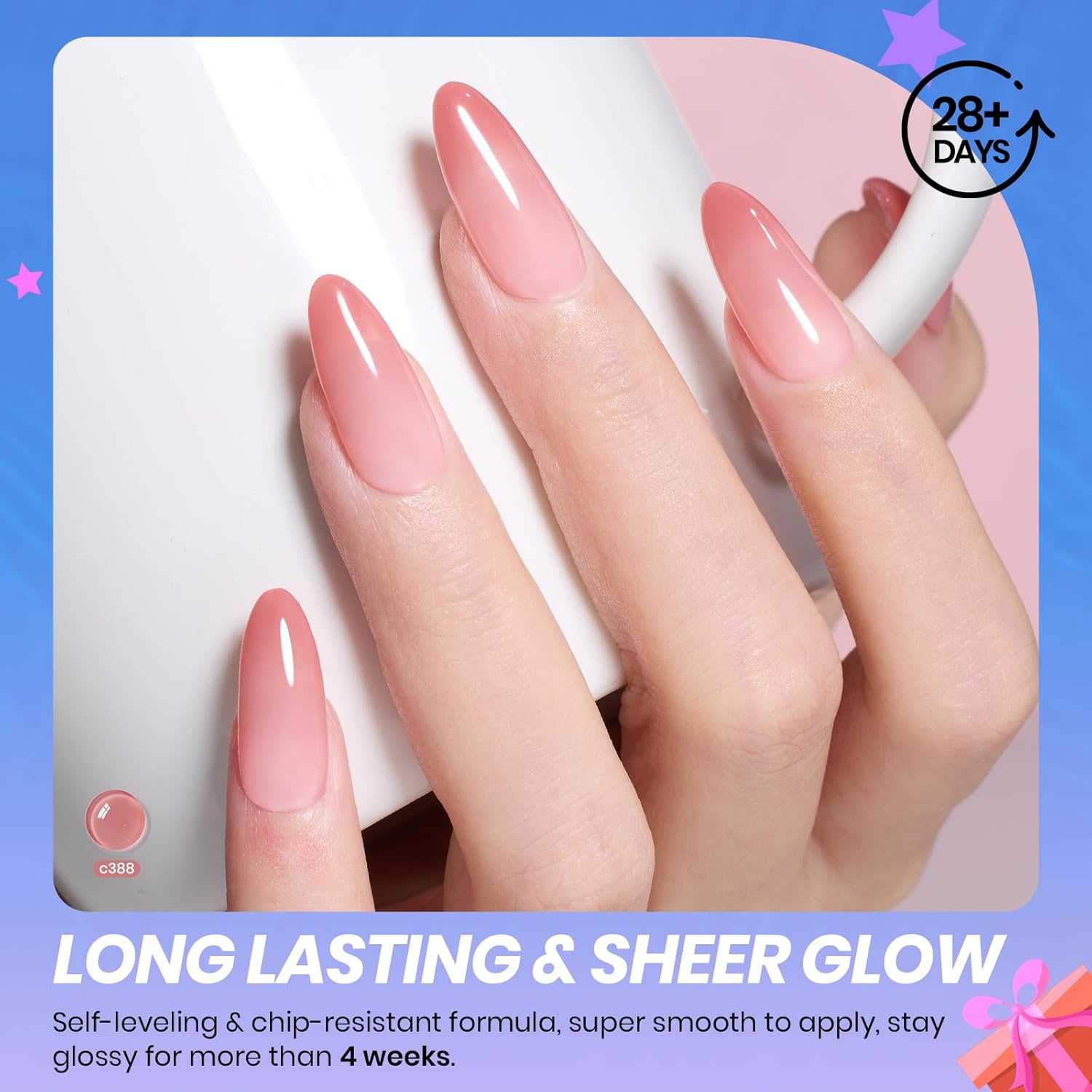 Beetles Nude Gel Nail Polish Set 6 Colors Pink Brown Neutral Jelly Manicure - Image 4