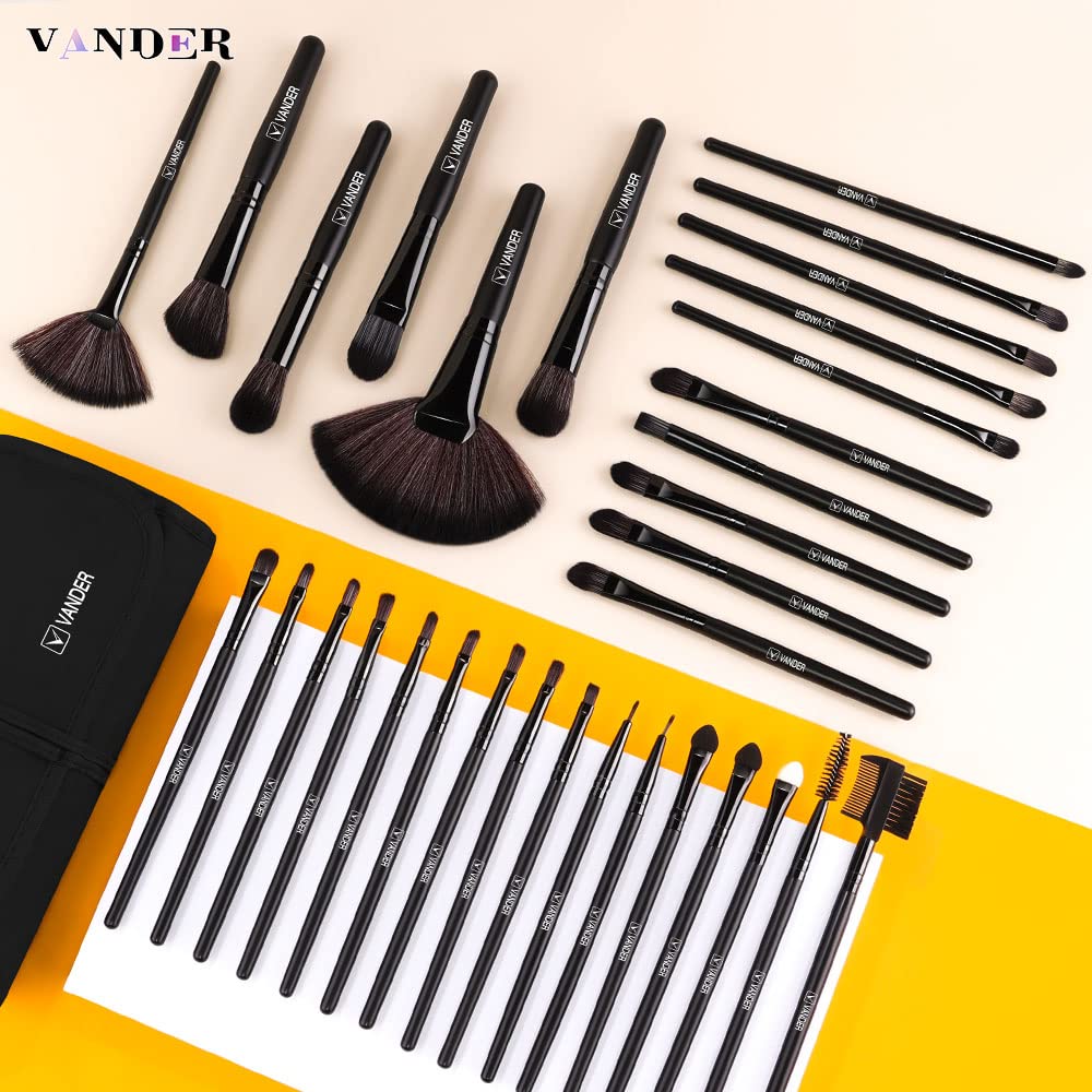 Vander 32-Piece Premium Synthetic Makeup Brush Set for Women and Girls, Black - Image 5