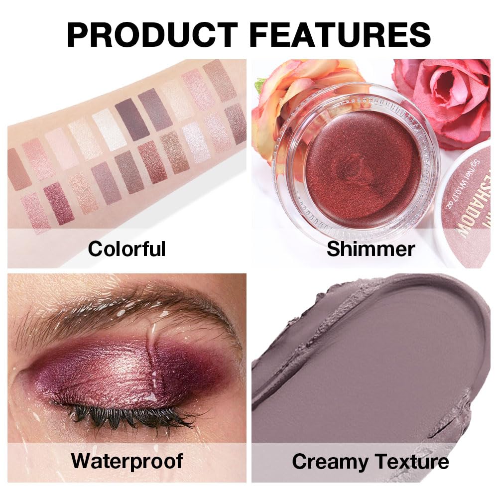 Single Cream Espresso Brown Matte Holographic Eyeshadow Palette for Mature Skin 715 - Image 4