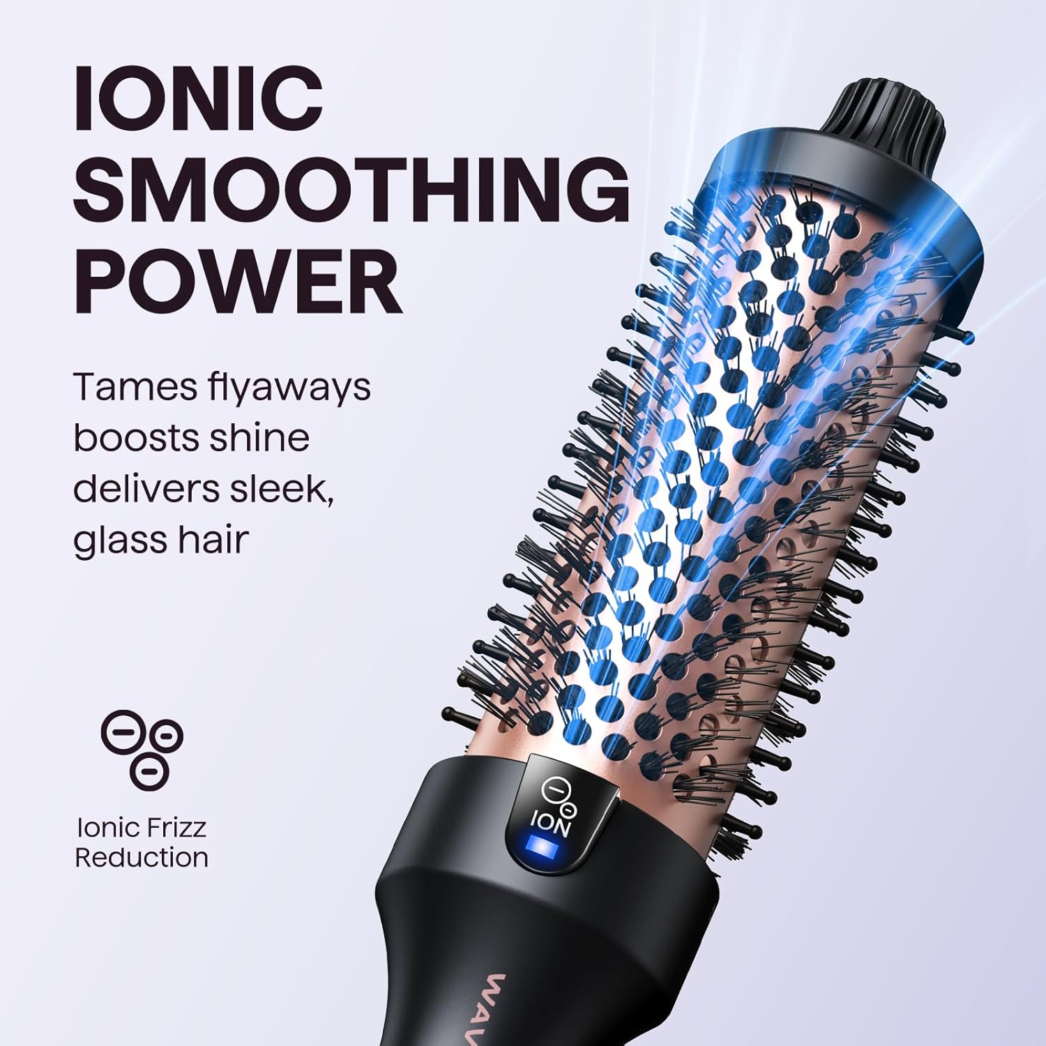 Wavytalk 1.5 Inch Purple Thermal Brush with Negative Ion Technology and 5 Heat Settings - Image 2