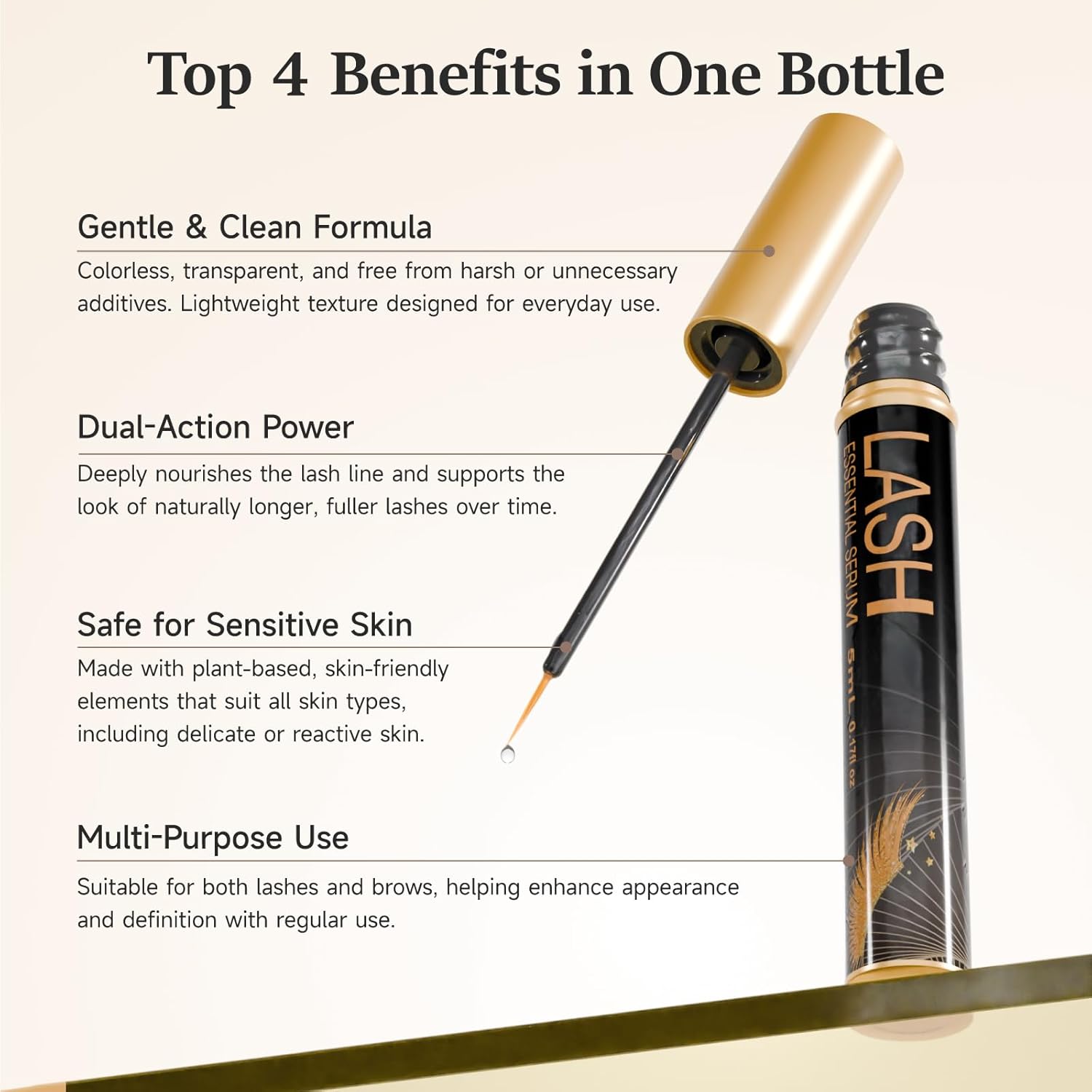 5ml Eyelash Growth Serum for Longer Thicker Lashes and Brows - Image 2