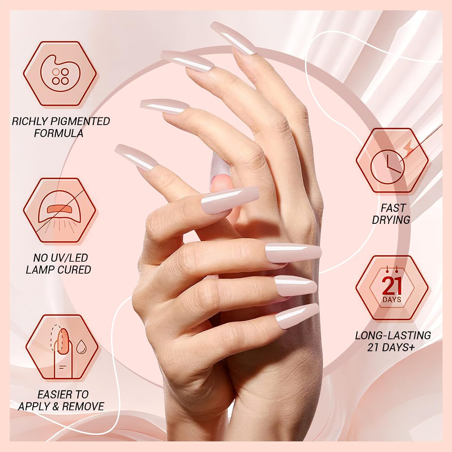 1 oz Clear White Nude Acrylic Powder for Nail Extensions, No Lamp Required - Image 5