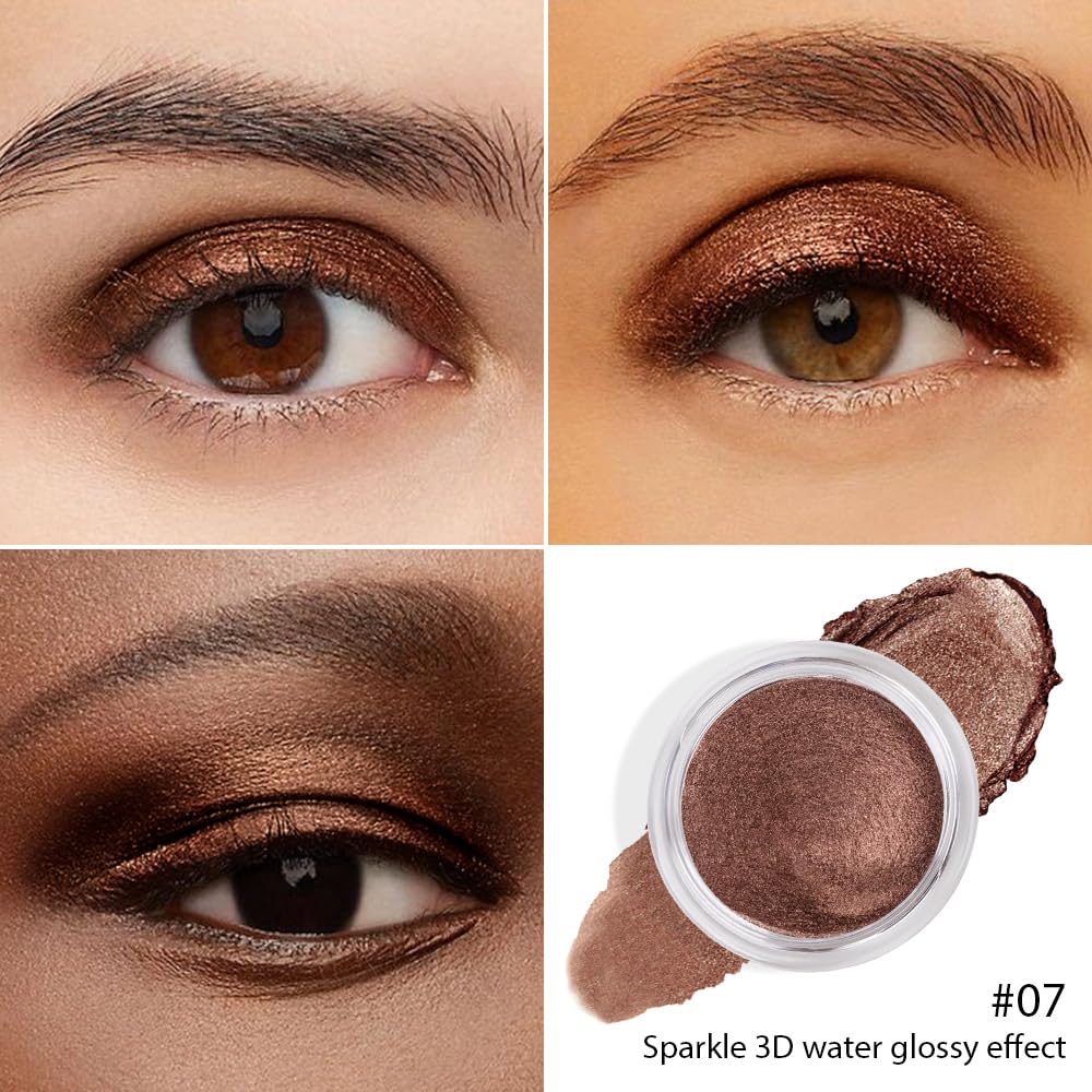 Shimmer Brown Eyeshadow Powder for Face Highlighting, Easy Application, 1 Count - Image 3