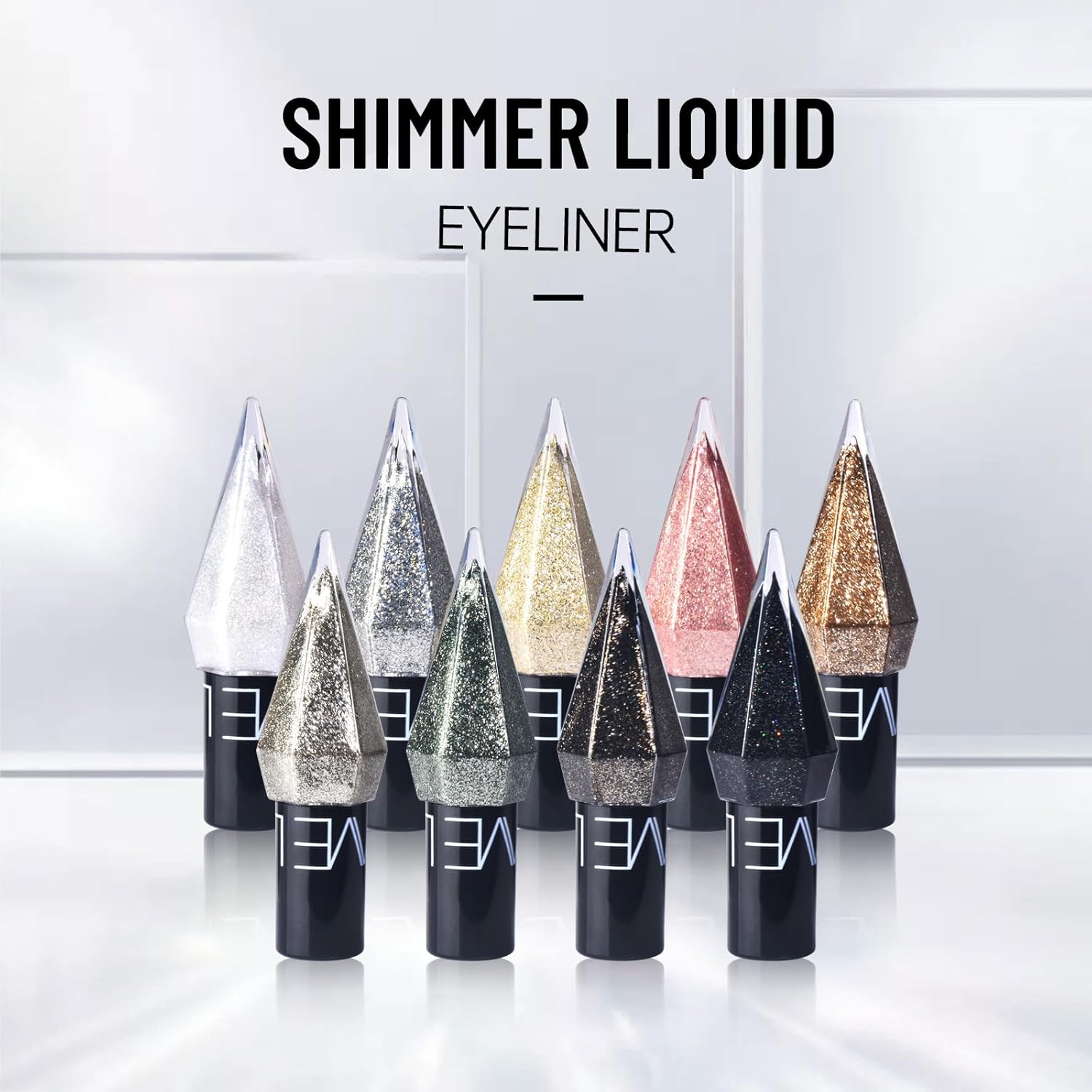 Go Ho 5-Color Metallic Shimmer Waterproof Glitter Eyeliner Set - Image 5