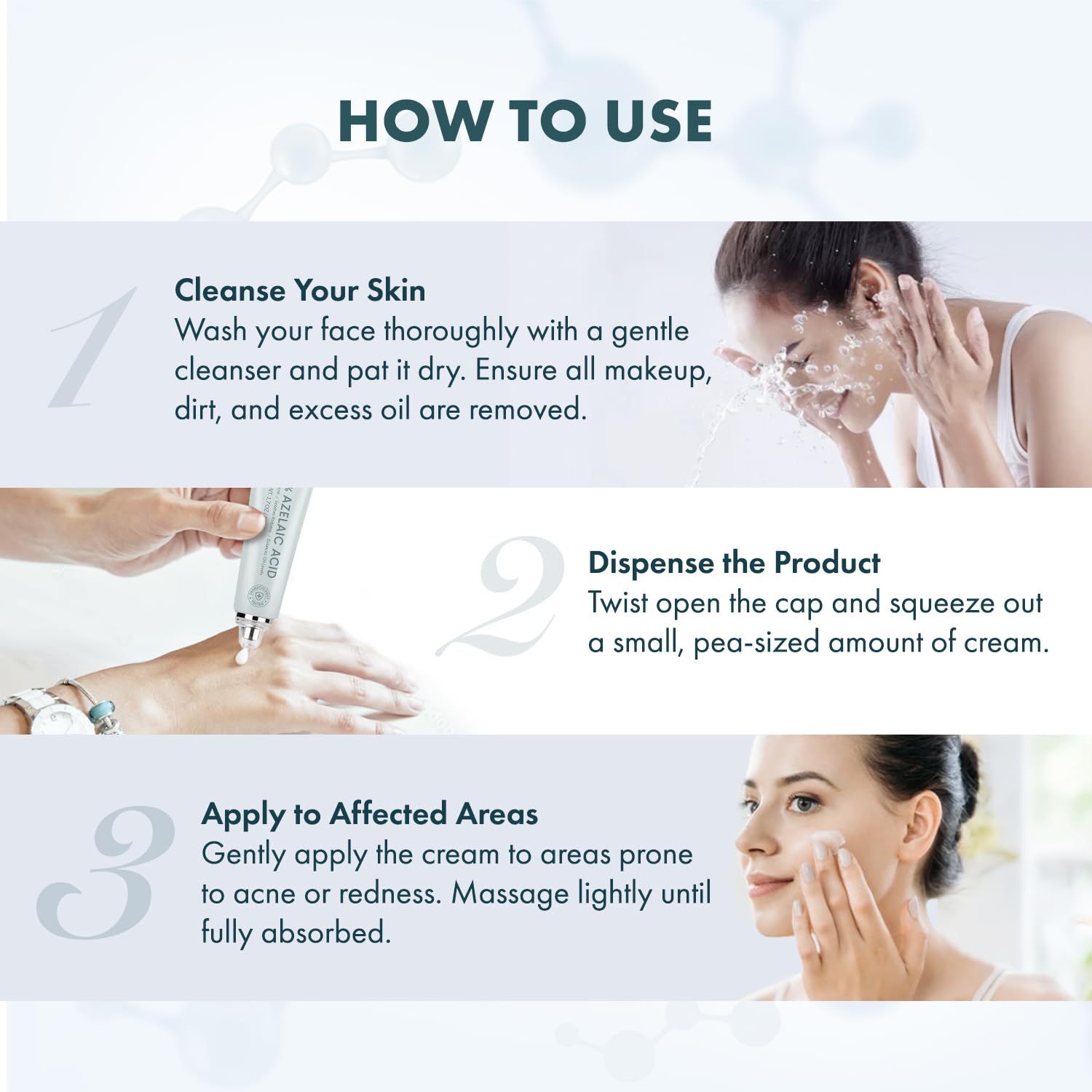 Rossy 12% Azelaic Acid Acne Cream 50ml Daily Anti-Blemish Facial Treatment for All Skin Types - Image 5