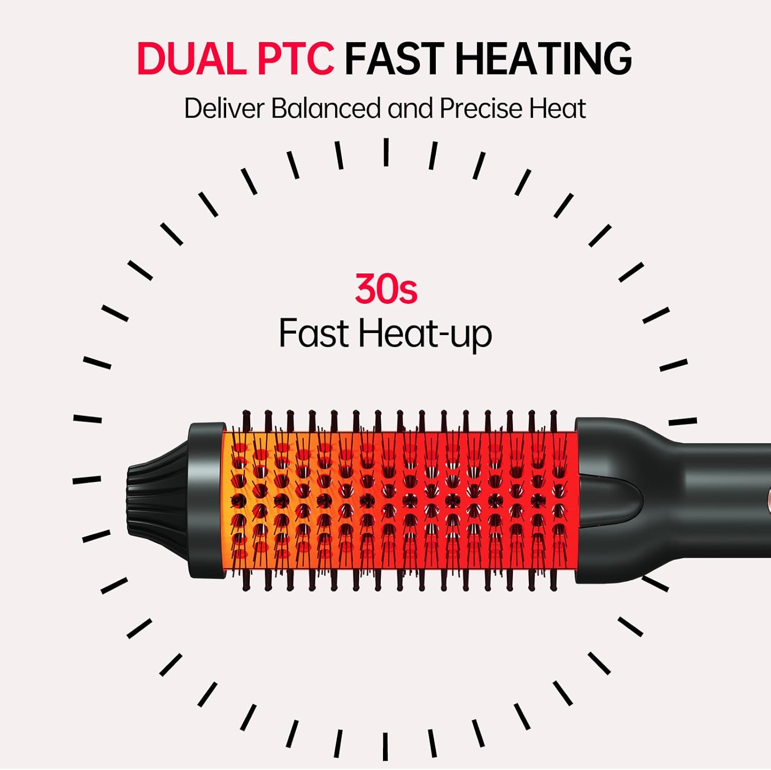 1.5 Inch Ceramic Heated Round Brush with Negative Ion Technology and Auto Shut-Off - Image 5