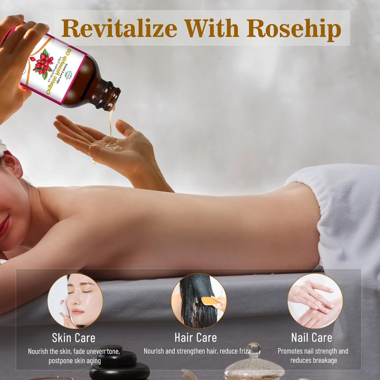 Pure Organic Rosehip Seed Facial Oil 8.45oz Cold Pressed Unrefined - Image 4