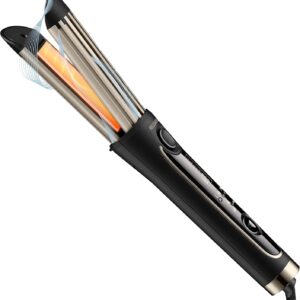 INFINITIPRO BY CONAIR Cool Air Curling Iron, Protects Against Damage and Locks in Style for Effortless Long Lasting Curls & Waves, Black