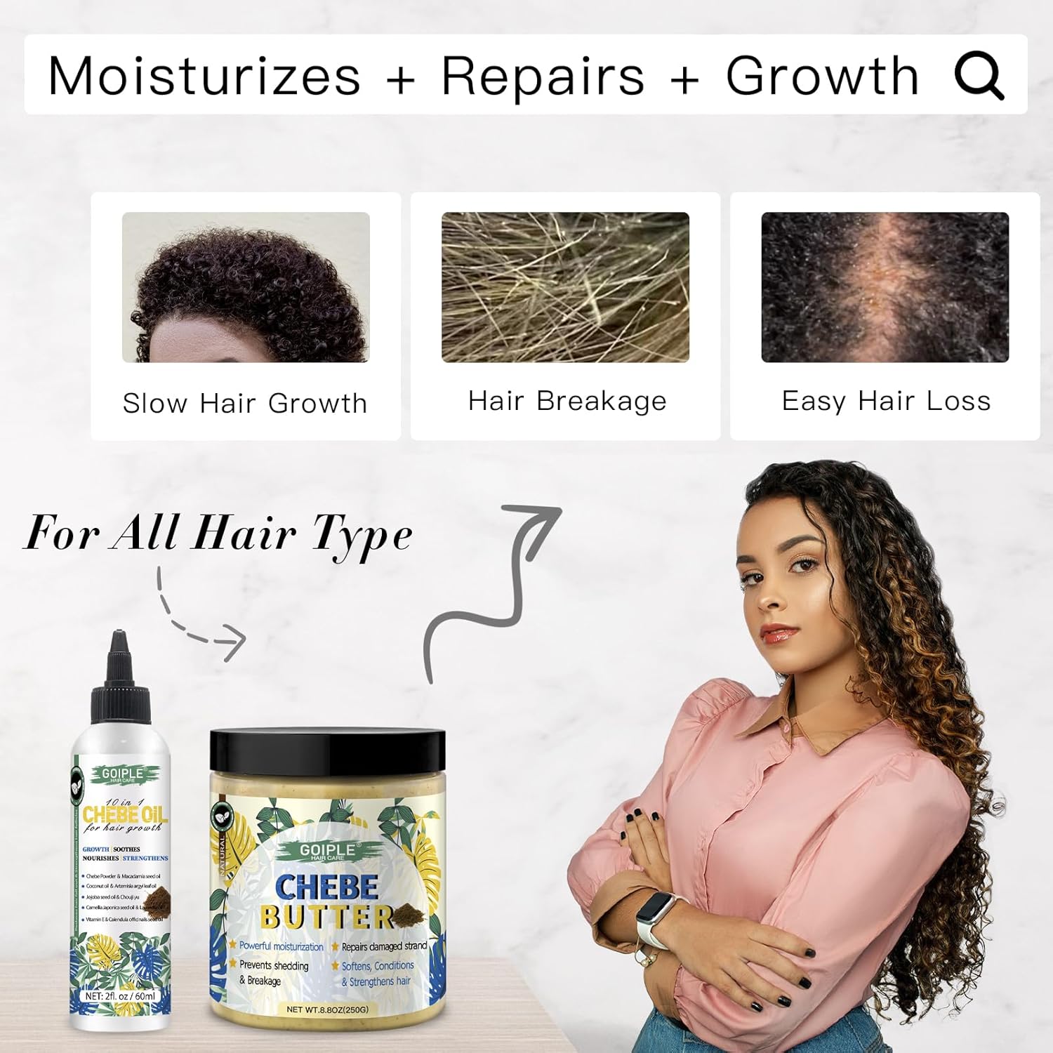 4 oz Chebe Hair Growth Oil and Butter for Deep Moisturization All Hair Types - Image 6