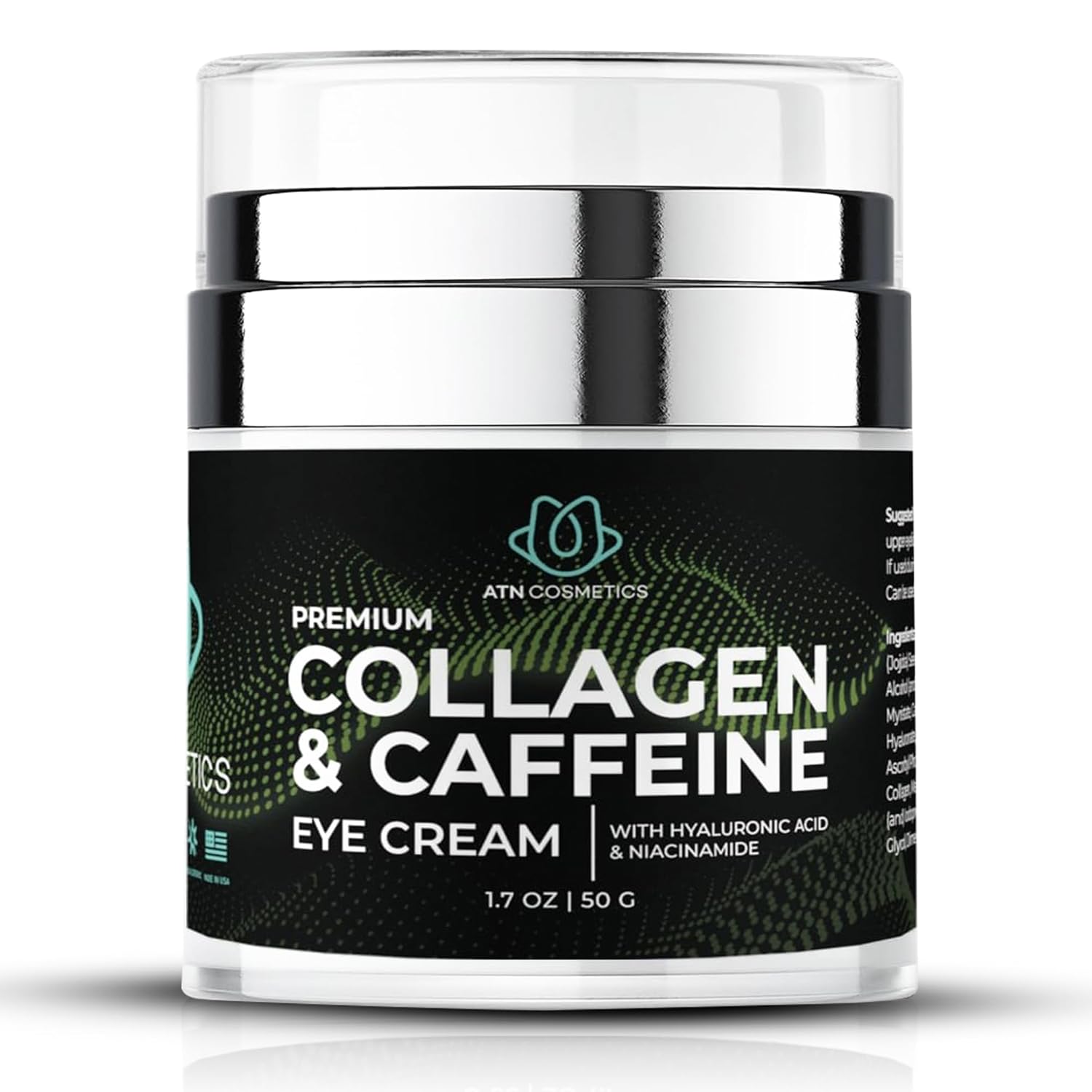 Caffeine Collagen Eye Cream for All Skin Types, Wrinkle and Puffiness Reduction, 1.7 oz - Image 2