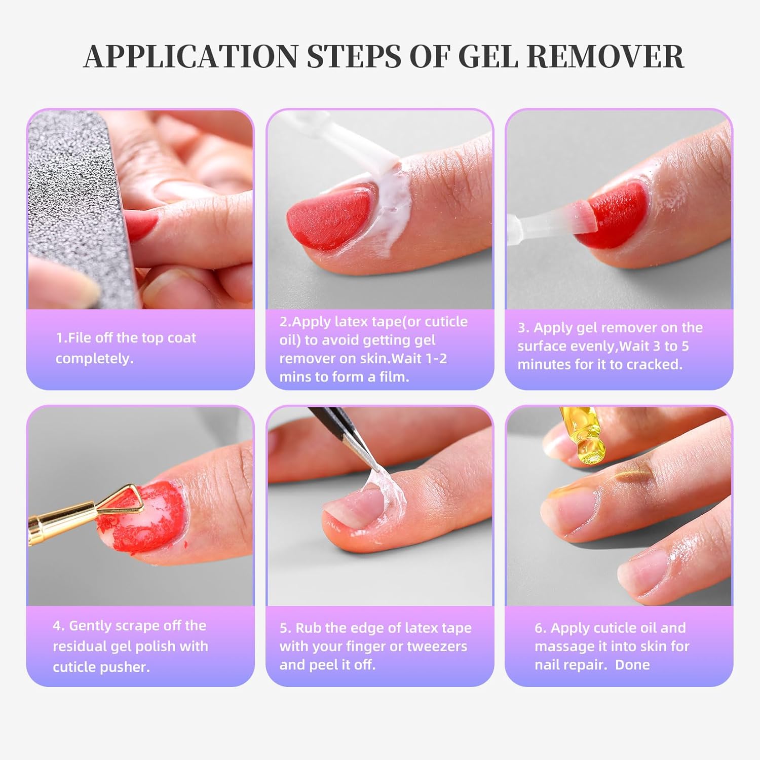 Acetone-Free Gel Polish Remover Kit, Fast 2-5 Minute Removal, Travel-Friendly - Image 8
