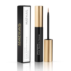 MATKAS Korean Gentle Tripeptide Lash Growth Serum for Lash and Brow - 8mL - Long Lash Serum for Eyelash Growth, Eyelash Conditioner and Eyebrow Conditioner for Volumizing Thickness and Length