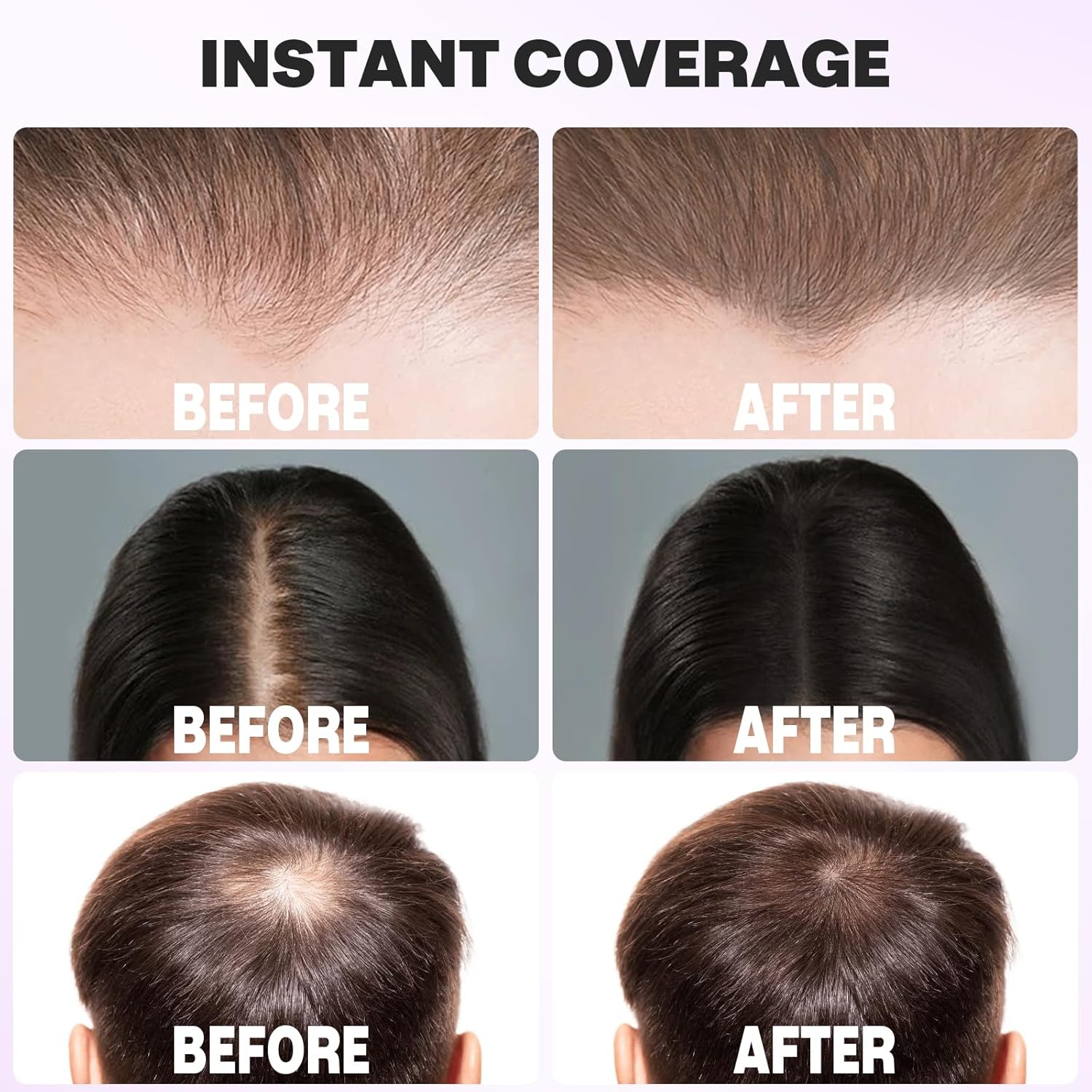 Acomler 0.35 oz Medium Brown Root Touch Up Powder for Thinning Hair and Grey Coverage - Image 4