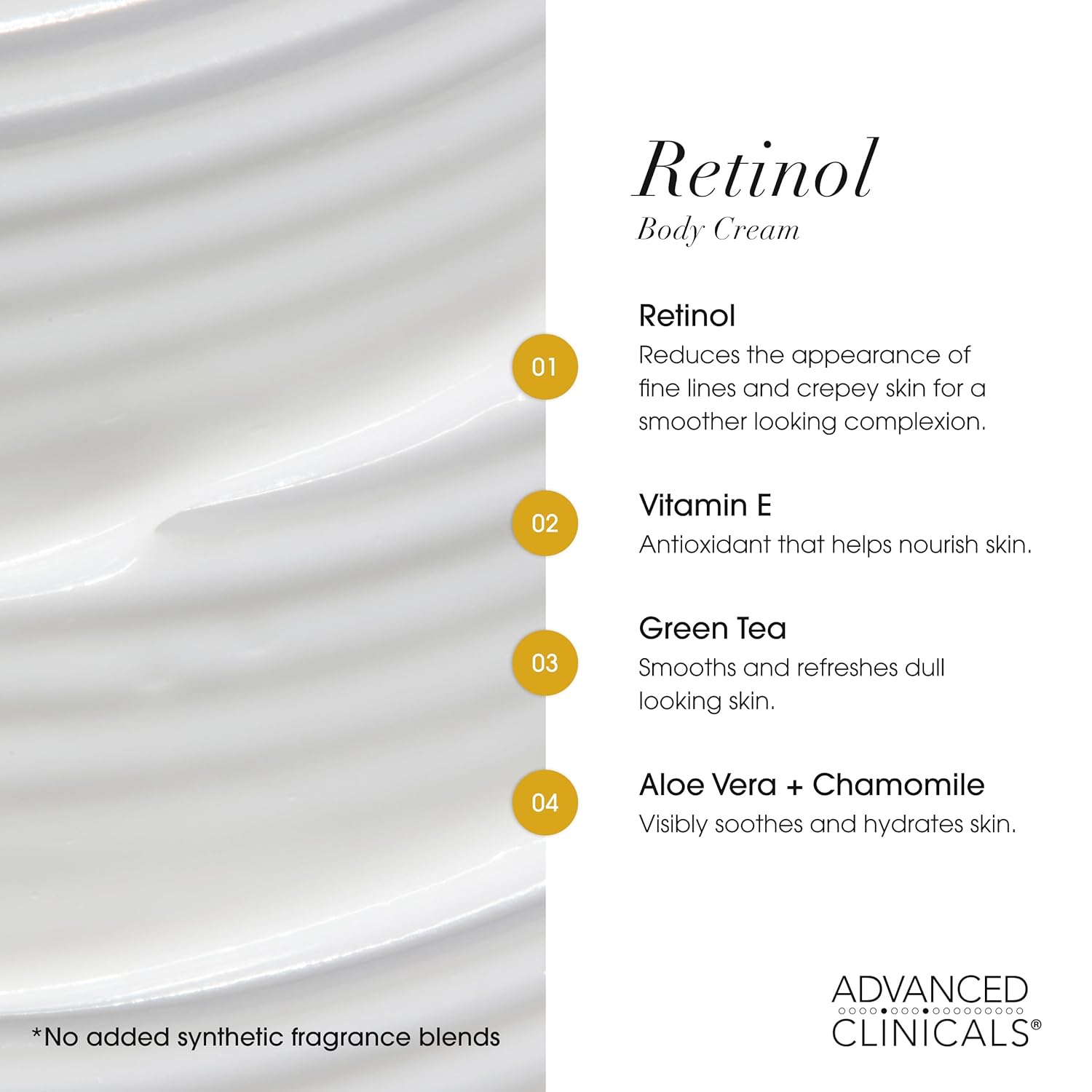 Advanced Clinicals Hyaluronic Acid Hydrating Cream & Retinol Firming Cream Set, 2oz Each - Image 4
