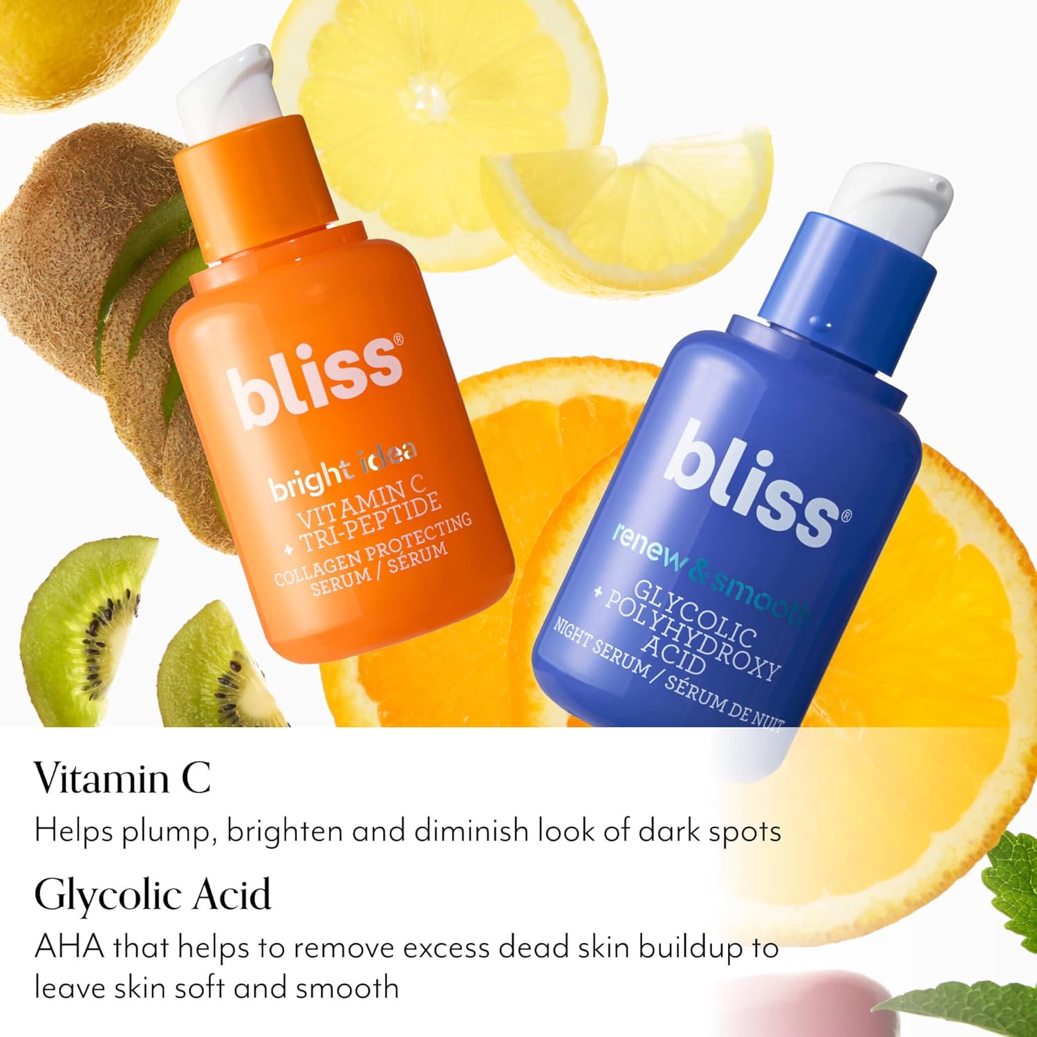 Bliss Vitamin C Glycolic Acid Brightening Anti-Aging Serum Duo Set 2x1 Fl Oz Vegan Cruelty-Free - Image 4