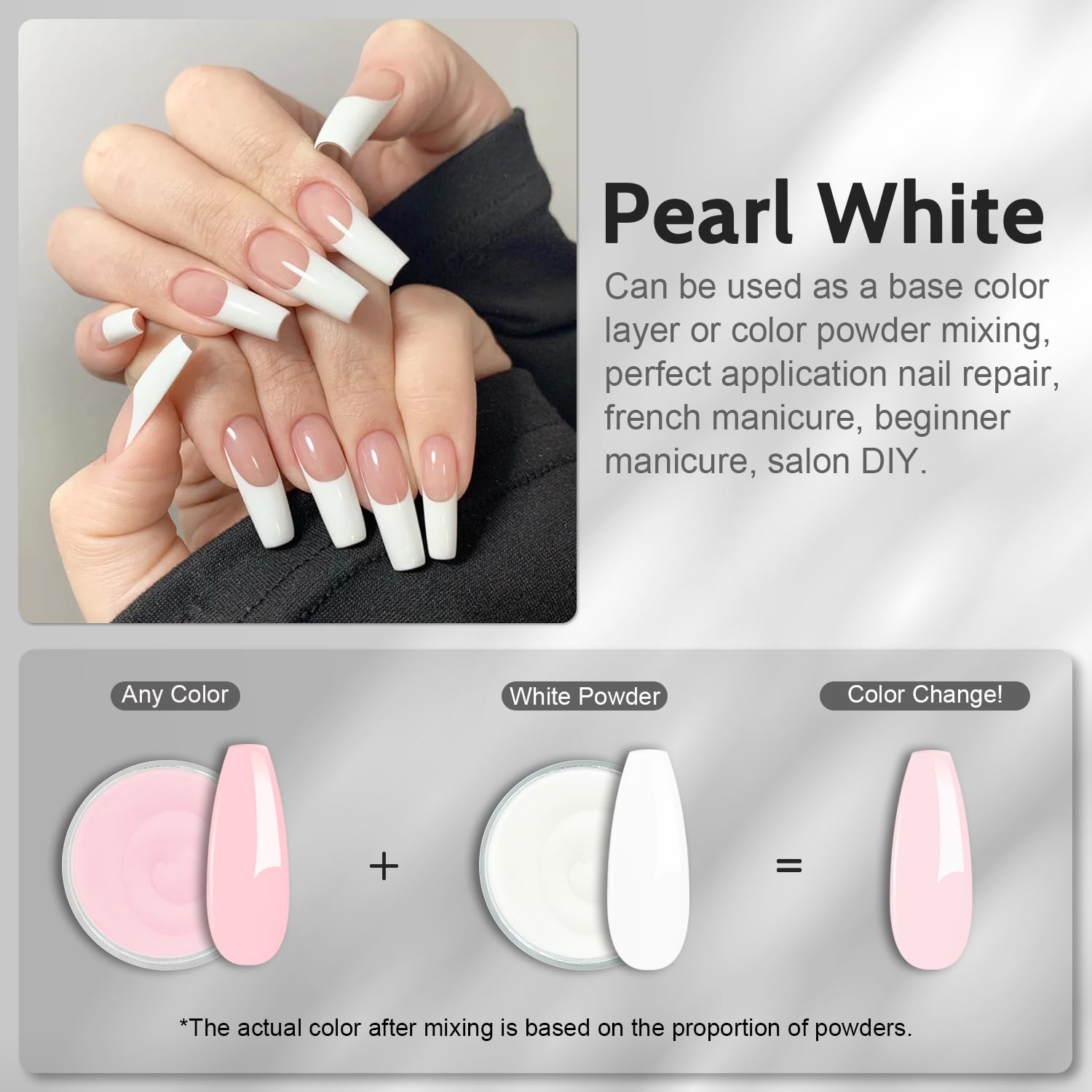 4.23oz White Acrylic Dip Powder Refill for Professional French Manicure and Nail Art - Image 2