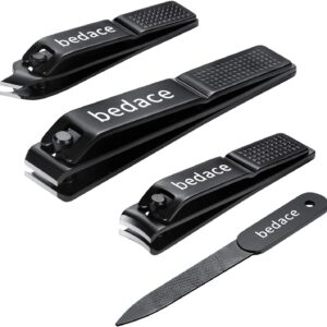 Nail Clippers Set,Christmas Gifts Stocking Stuffers Toe Nail/Toenail Clippers and Fingernail Clippers for Men/Women/Kids,4 pic Nail Cutter Set Include Nail File Gifts for Women and Men Mom.