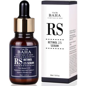 Retinol 2.5% Solution Facial Serum with Vitamin E - Facial Crepe Erase, Age Spot Remover, High Strength Solution for Face without a Prescription, 1 Fl Oz (30ml)