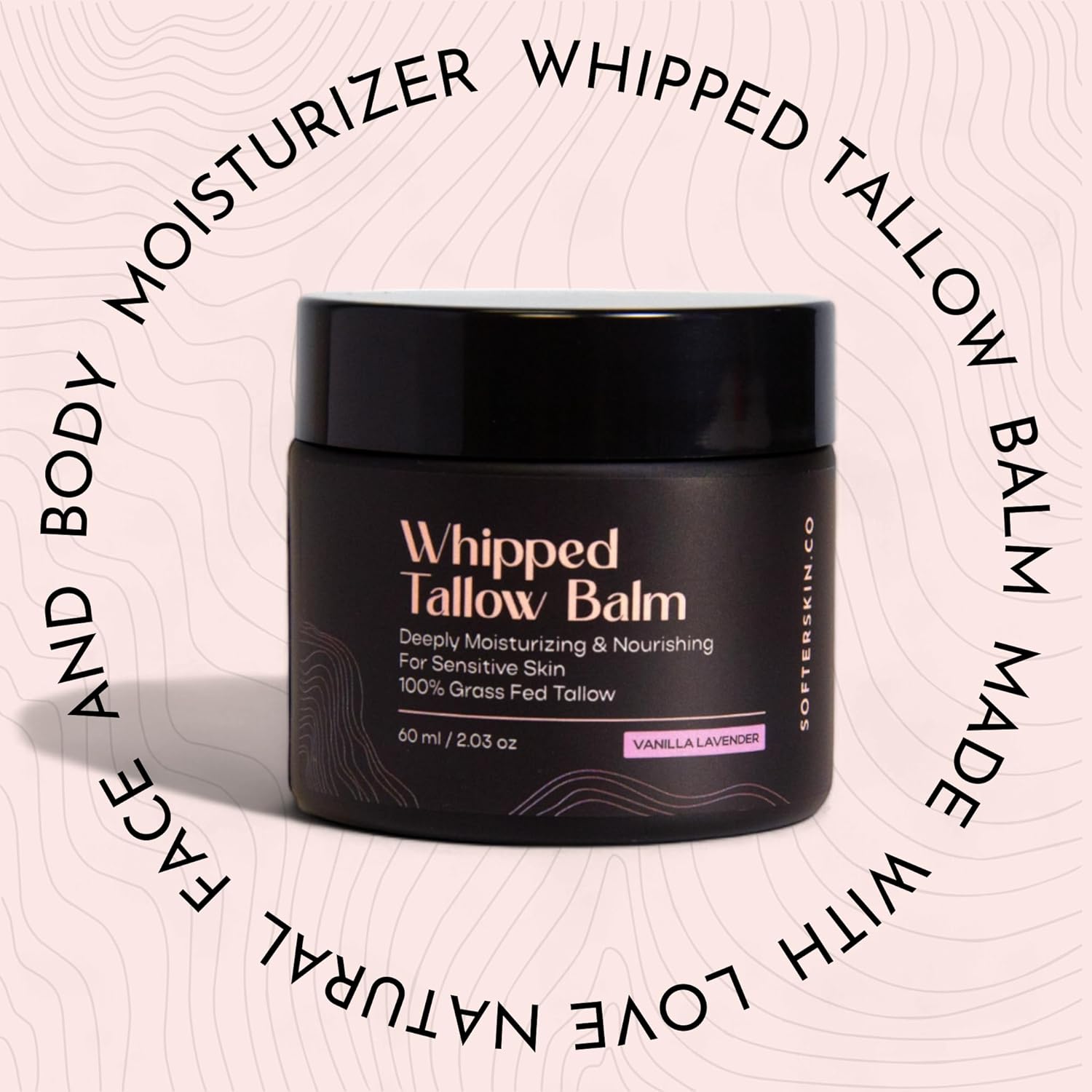 2 oz Vanilla Lavender Scented Natural Beef Tallow Whipped Balm for Skin Hydration - Image 7