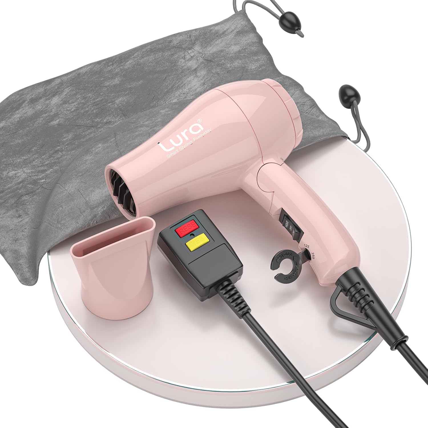 Travel Hair Dryer and Dual Voltage Hair Dryer Brush for Easy Styling on the Go - Image 2