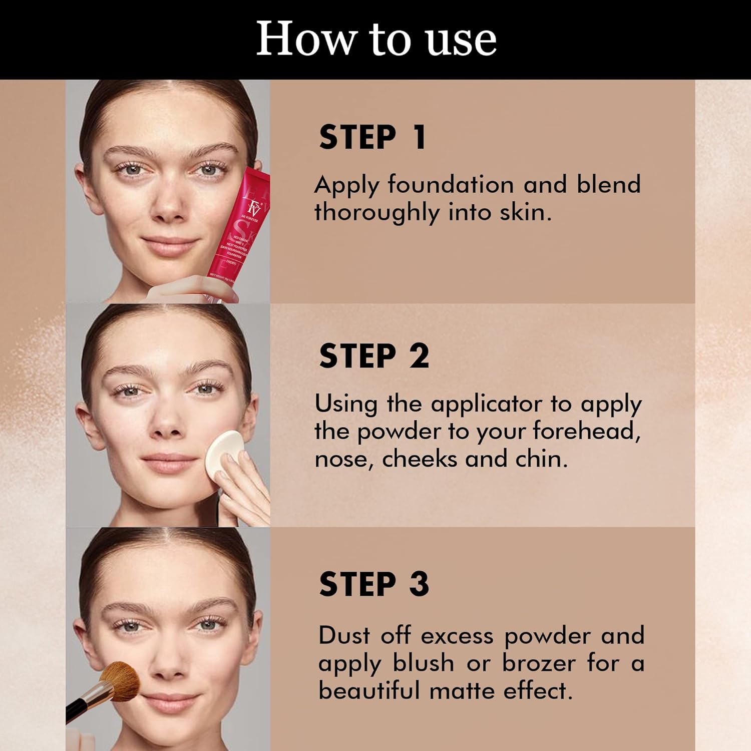 FV Translucent Oil-Control Pressed Face Powder for Light to Tan Skin 0.28 Oz - Image 6