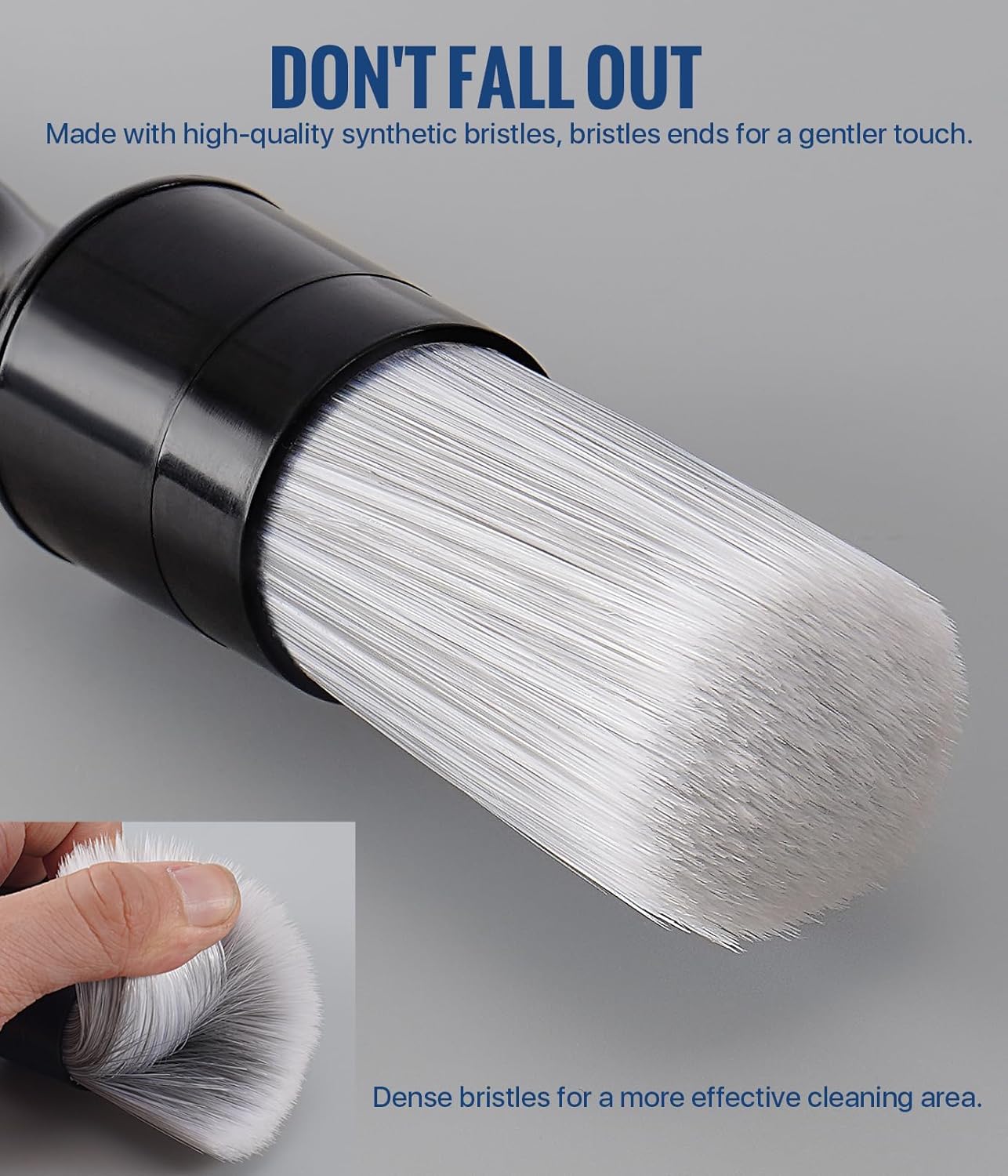 Premium Car Detailing Brush Set with Soft Synthetic Bristles for Exterior Interior Cleaning - Image 4