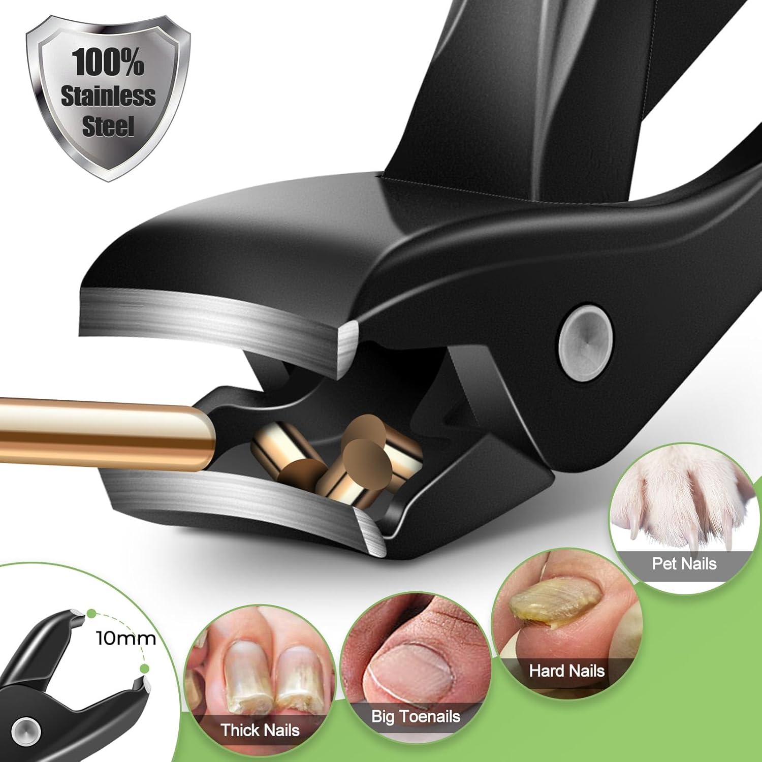 Extra Long Handle Ergonomic Toenail Clipper for Thick Nails, Adult Senior Use - Image 7