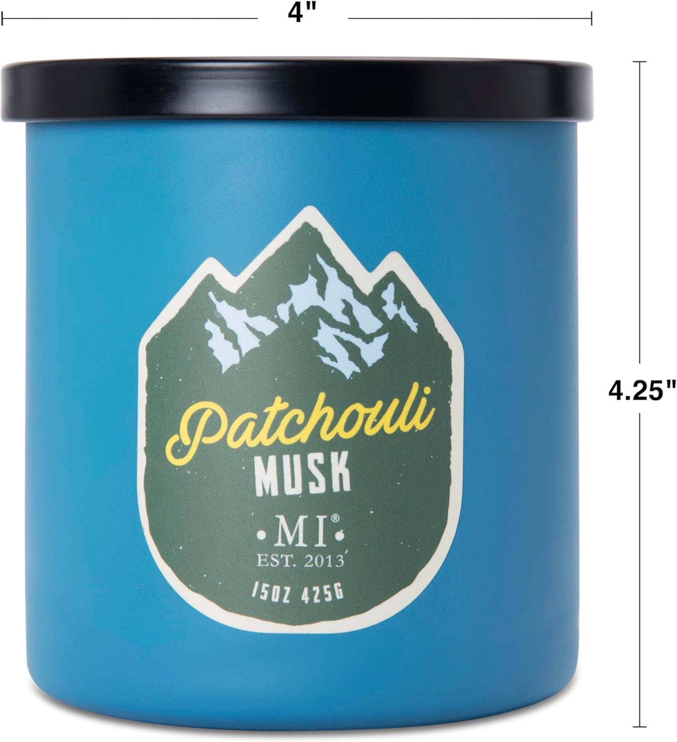 Manly Indulgence Patchouli Musk Scented Candle for Men, 15 oz, 2 Wick, 60 Hour Burn Time - Image 4