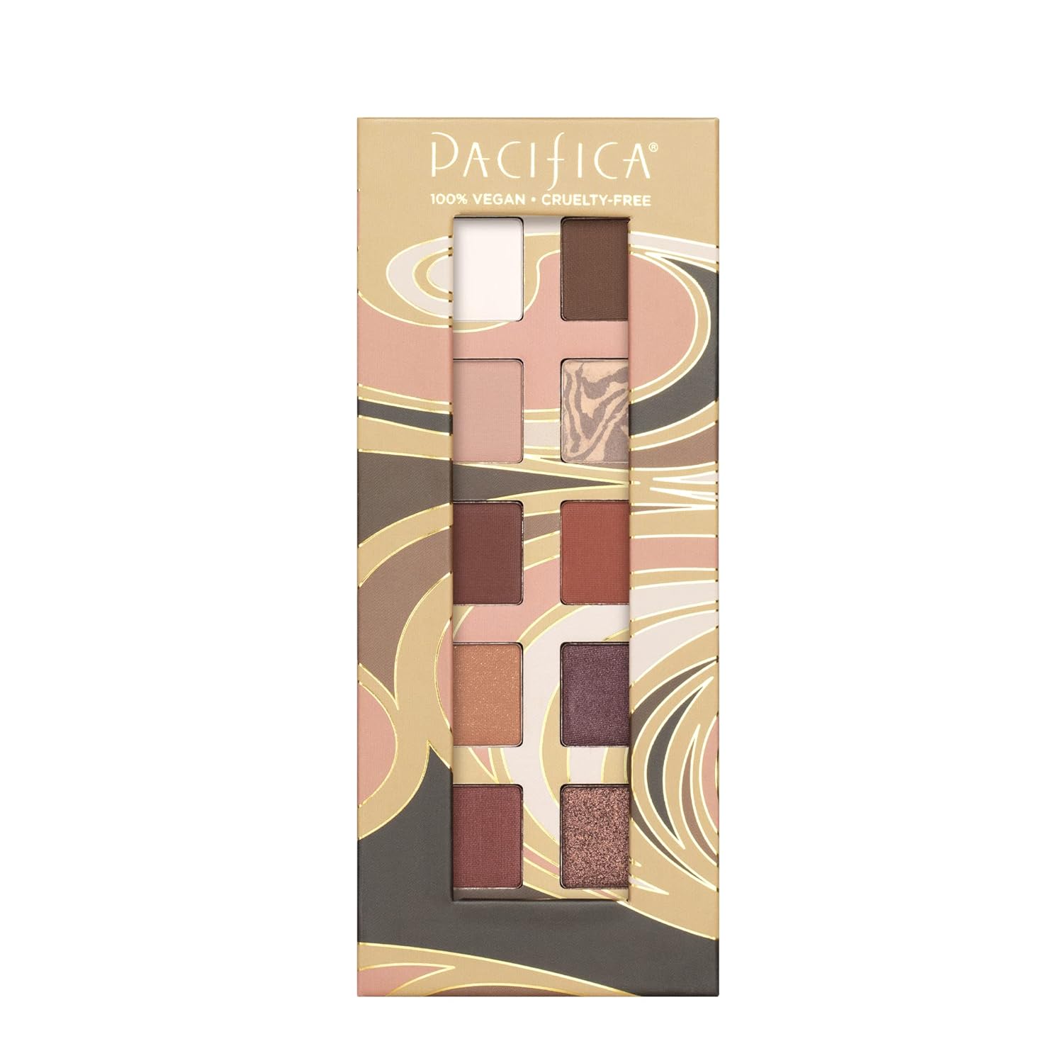 Pacifica Cocoa Nudes Mineral Eyeshadow Palette – 10 Earth-Tone Shades, Talc-Free, Vegan - Image 3