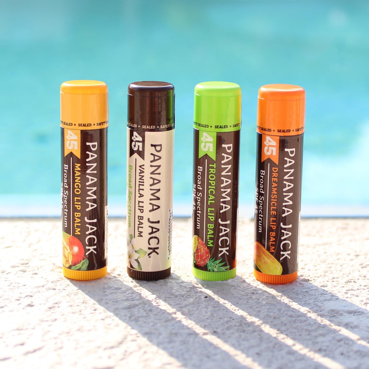 Panama Jack Sunscreen Lip Balm SPF 45 4-Count Flavor Pack for Dry Chapped Lips - Image 2