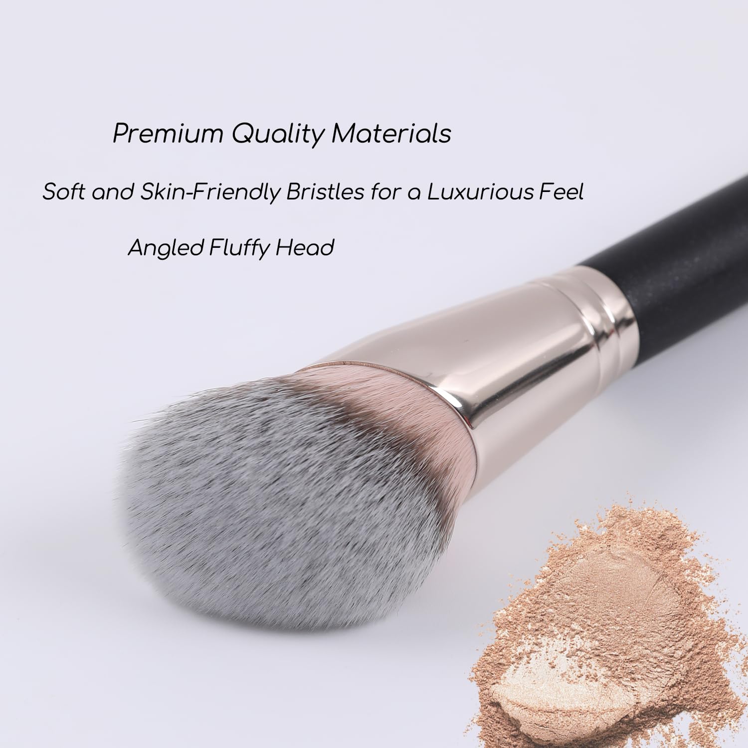 ENERGY Angled Vegan Synthetic Makeup Brush for Liquid Cream Powder Blush Bronzer - Image 3