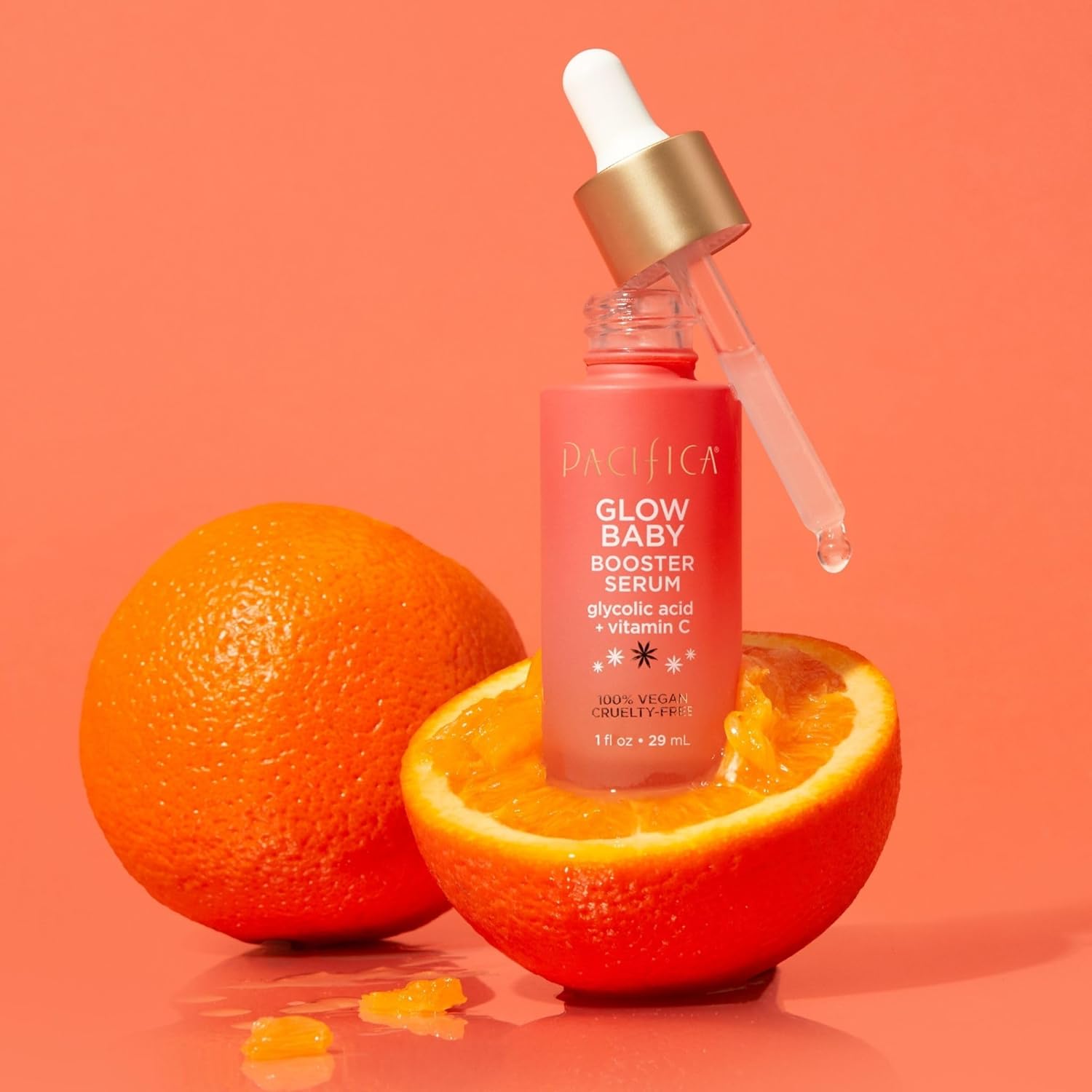 Pacifica Glow Baby Booster Vitamin C Face Serum 1 oz with Glycolic Acid Fragrance-Free Vegan - Image 23