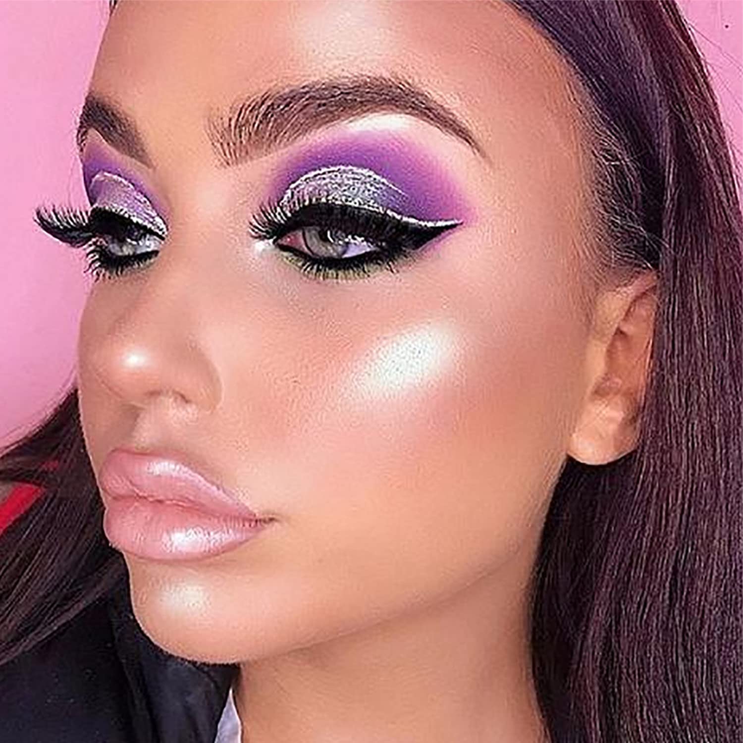 MAEPEOR 9 Color Purple Jam Eyeshadow Palette Longlasting Waterproof Matte Glitter - Image 6