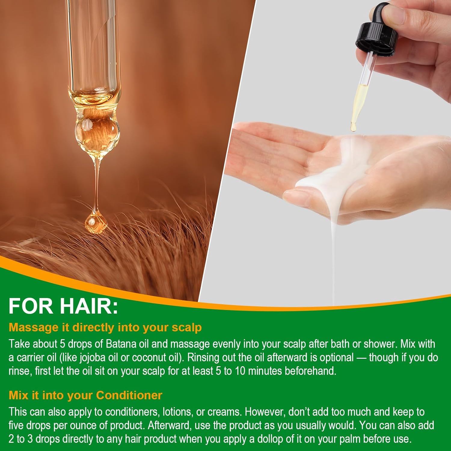 Pure Batana Oil for Hair Growth, Natural Treatment for All Hair Types, 2.02 fl oz - Image 5