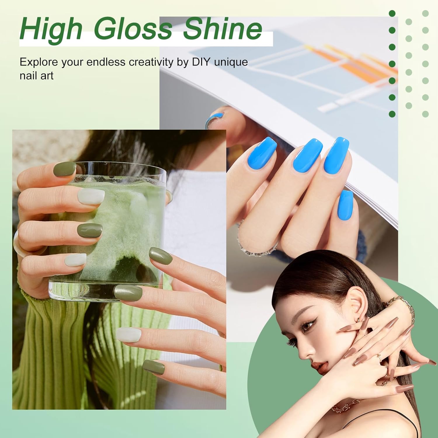 LKE 6-Color Gel Nail Polish Set for Spring/Summer, UV/LED Soak Off - Image 6