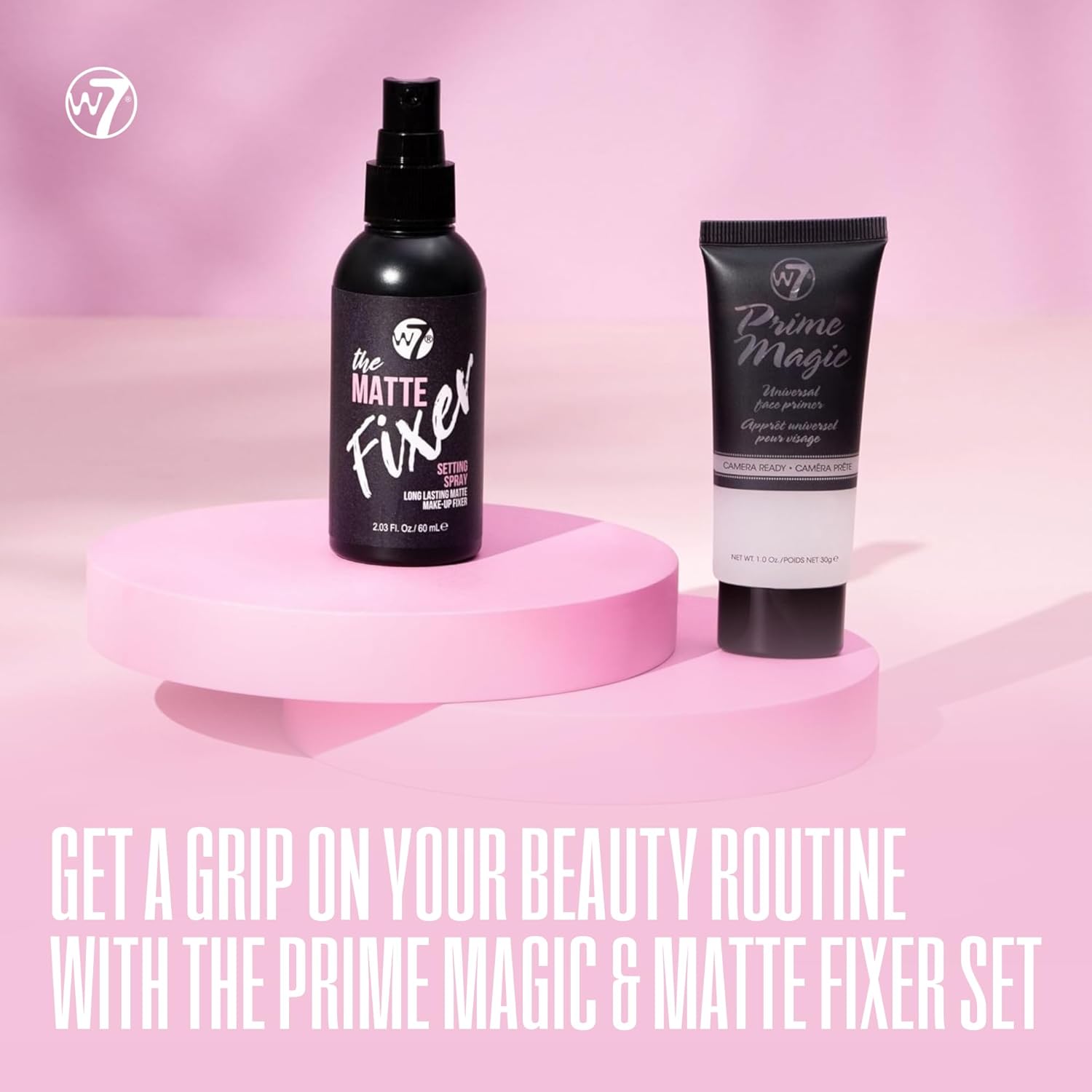 W7 Prime Magic Matte Primer and The Fixer Setting Spray Duo 2 Piece Set Vegan Cruelty-Free - Image 2
