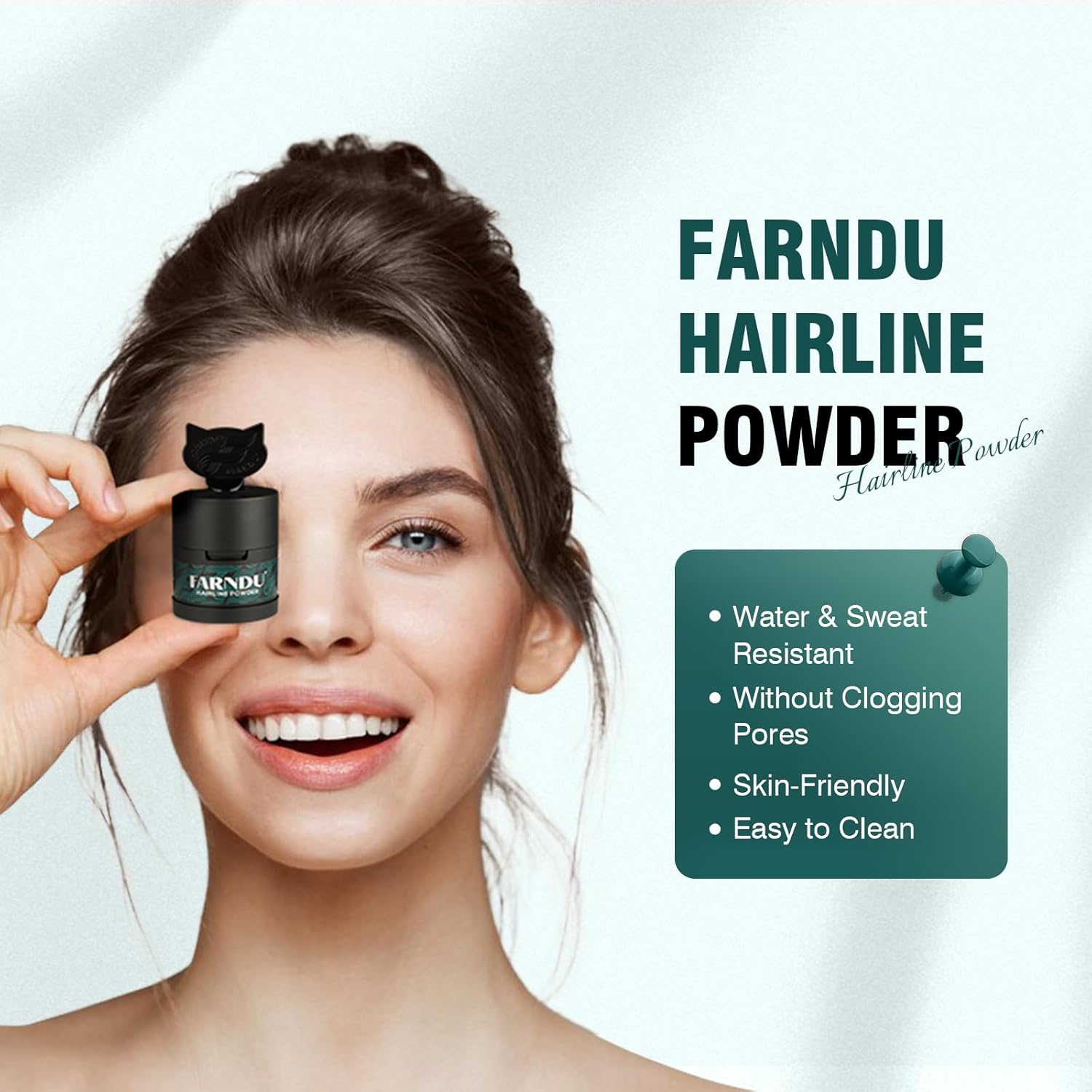 Hairline Powder 12g for Instant Hair Root Touch Up, Medium Brown Color Concealer with 2 Refills - Image 4