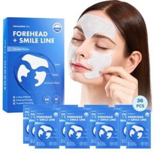 Forehead Wrinkle Patches and Smile Line Patches with Retinol, Collagen, Peptides- Anti Wrinkle Patches - Face Tape Overnight Wrinkle Treament for Woman for Smoothing and Firming (36PCS)
