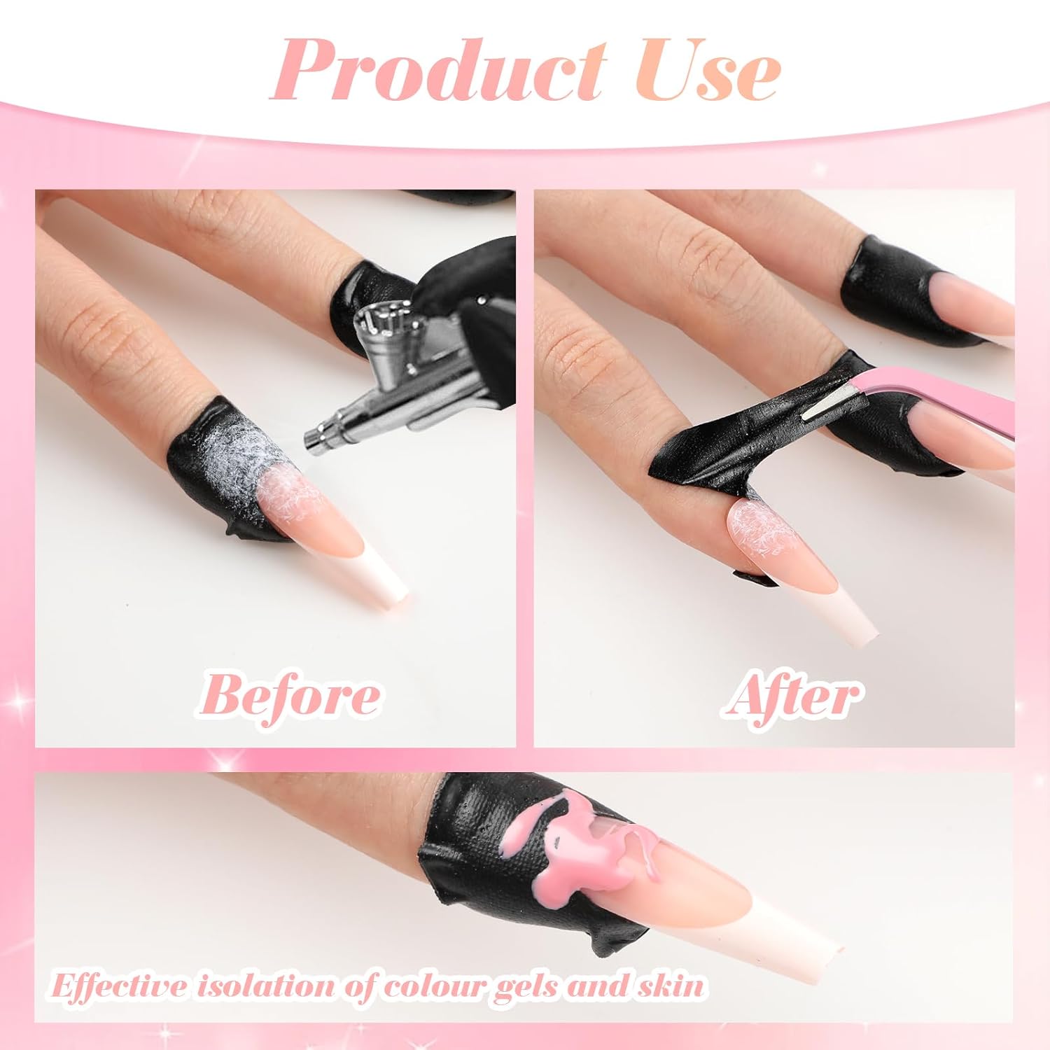 100 Pcs U-Shaped Nail Polish Protector Tape for Fingers and Cuticles UV Protection - Image 5
