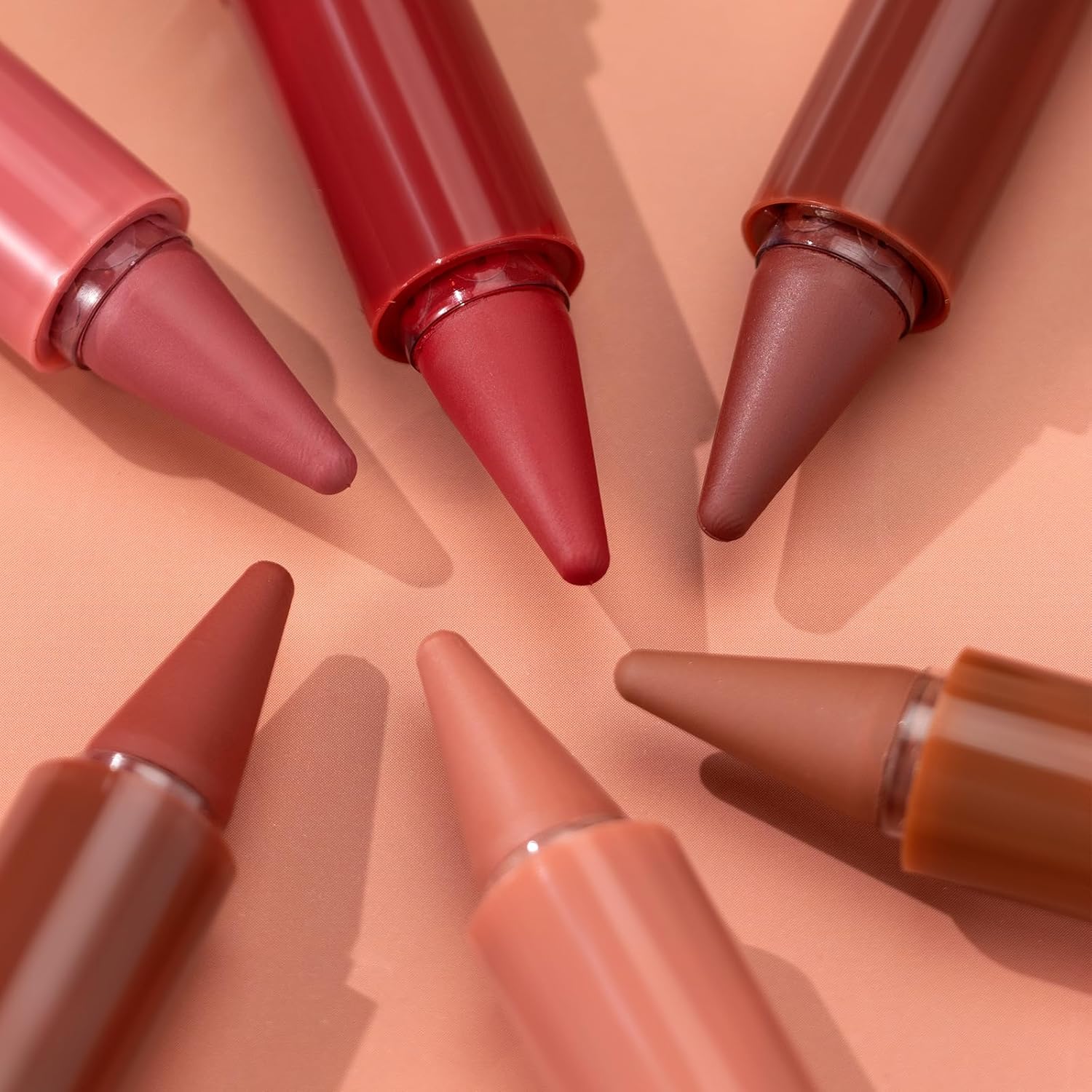 6 Pcs Ombre Lipstick and Brown Lip Liner Set Waterproof Long-Lasting Matte Finish - Image 5