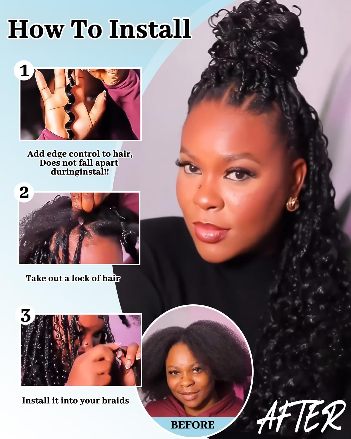 100g 16 Inch Burgundy 99J Deep Wave Human Braiding Hair Bundle - Image 6