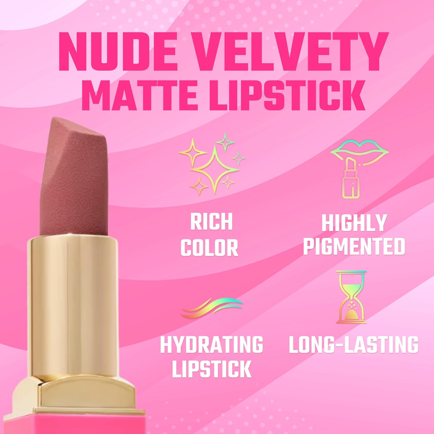 Juvia's Place Nude Velvety Matte Lipstick A Mauve Moment Creamy 0.12 oz - Image 2