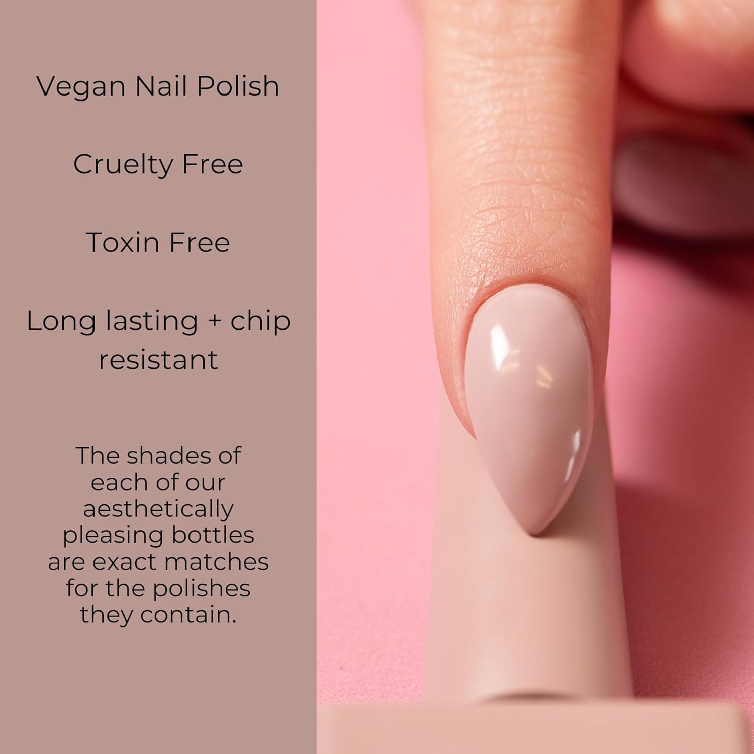 PLA Nail Lacquer Pinkish Brown Nail Polish An Apple a Day 245 15 ml Bottle - Image 3