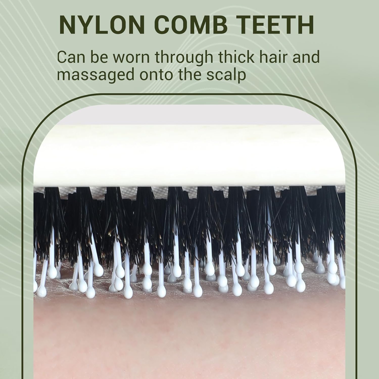 Boar Bristle Wood Hair Brush for All Hair Types and Lengths - Image 4