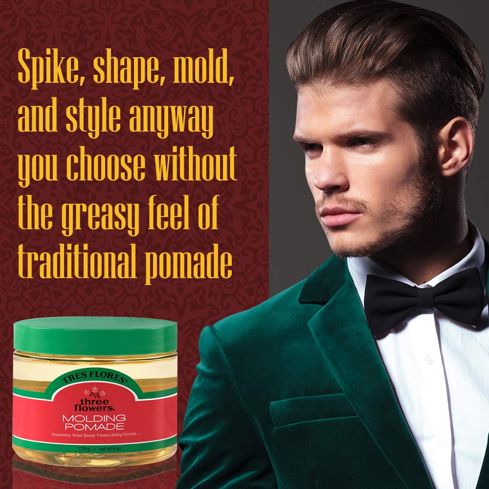 Tres Flores Molding Hair Styling Cream Pomade for All Hair Types 6oz 2 Pack - Image 4