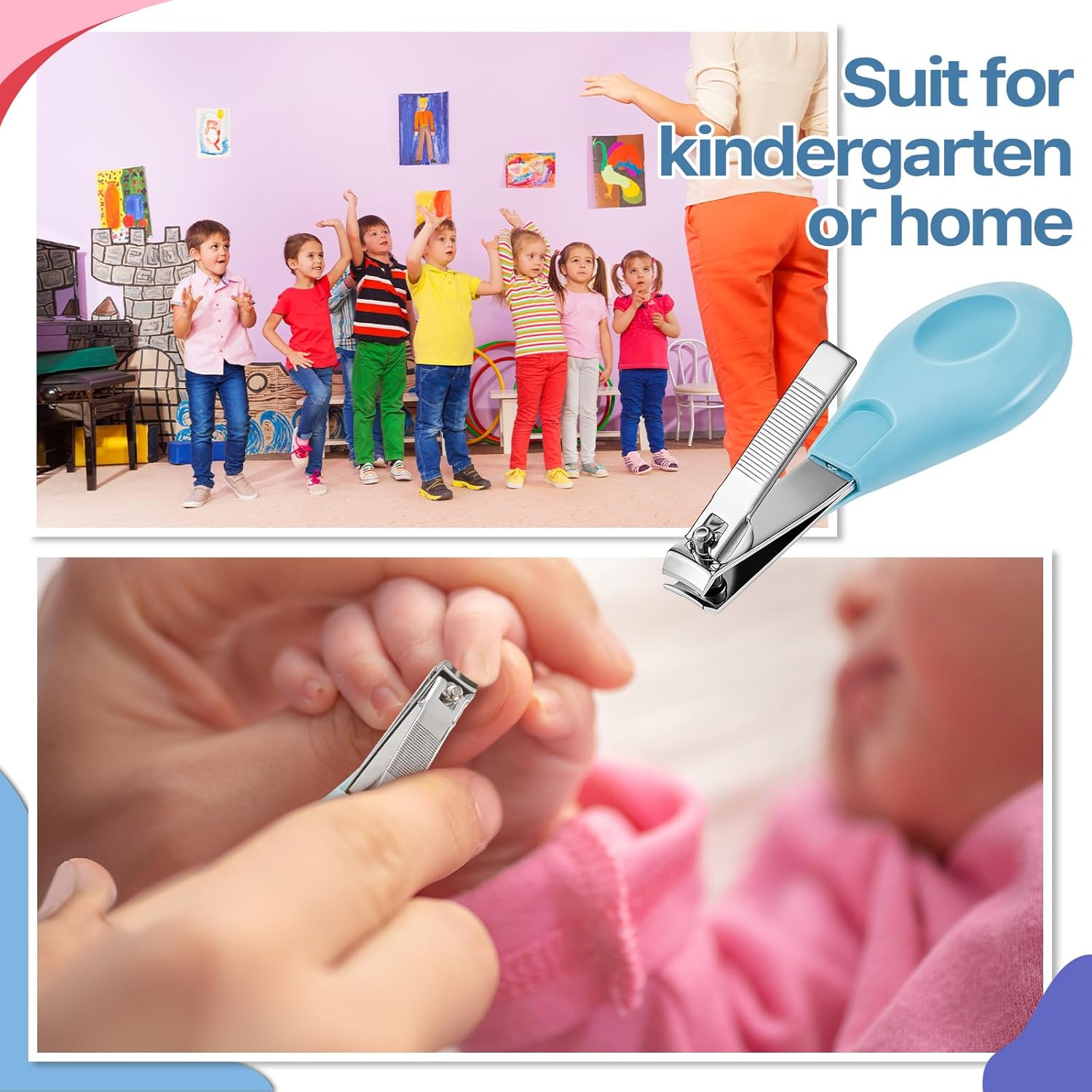 20 Piece Blue Infant Baby Nail Clippers Set Stainless Steel Foldable Trimmer - Image 5