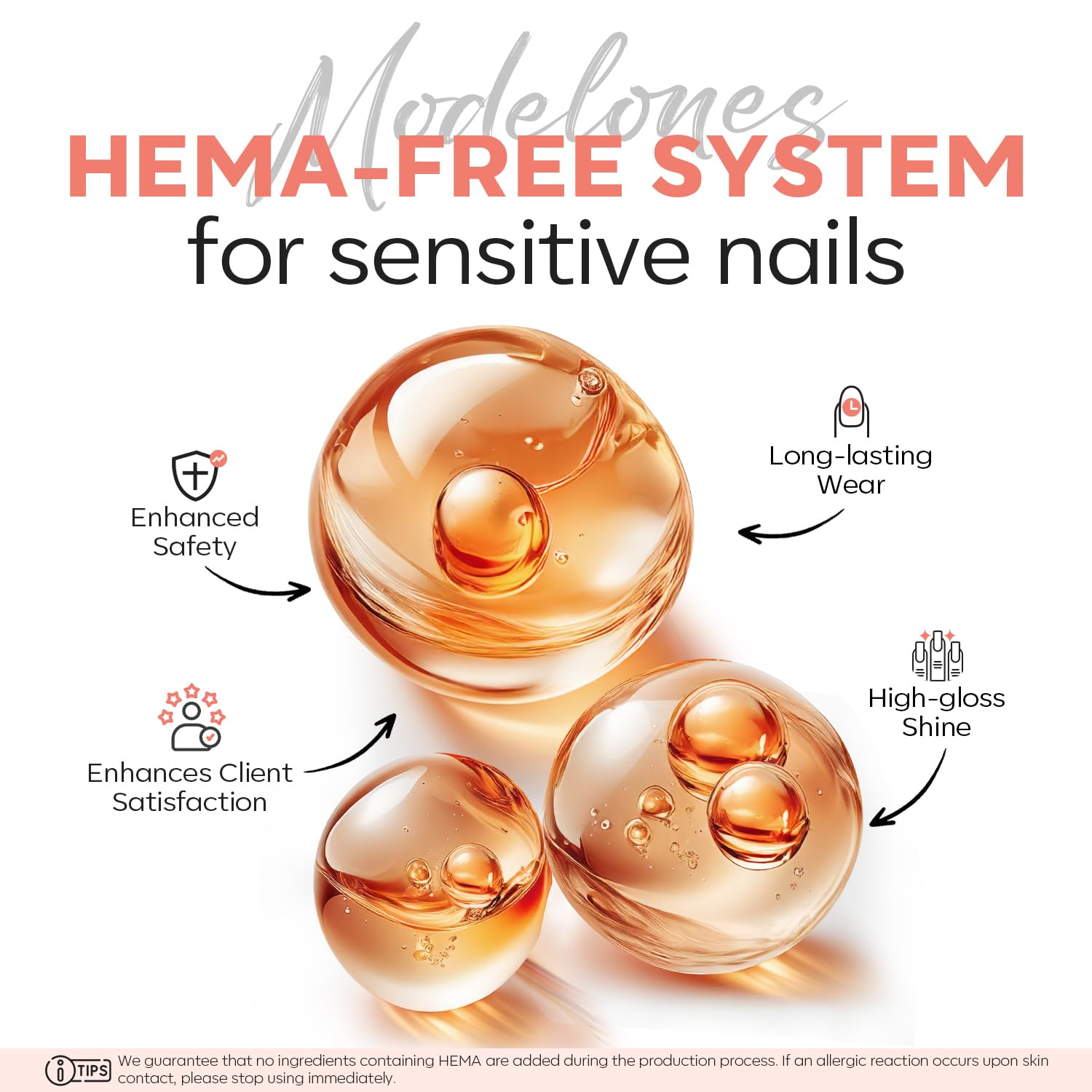 Modelones Hema-Free Poly Nail Gel 60ML, Barely Pink for DIY Nail Extensions - Image 4
